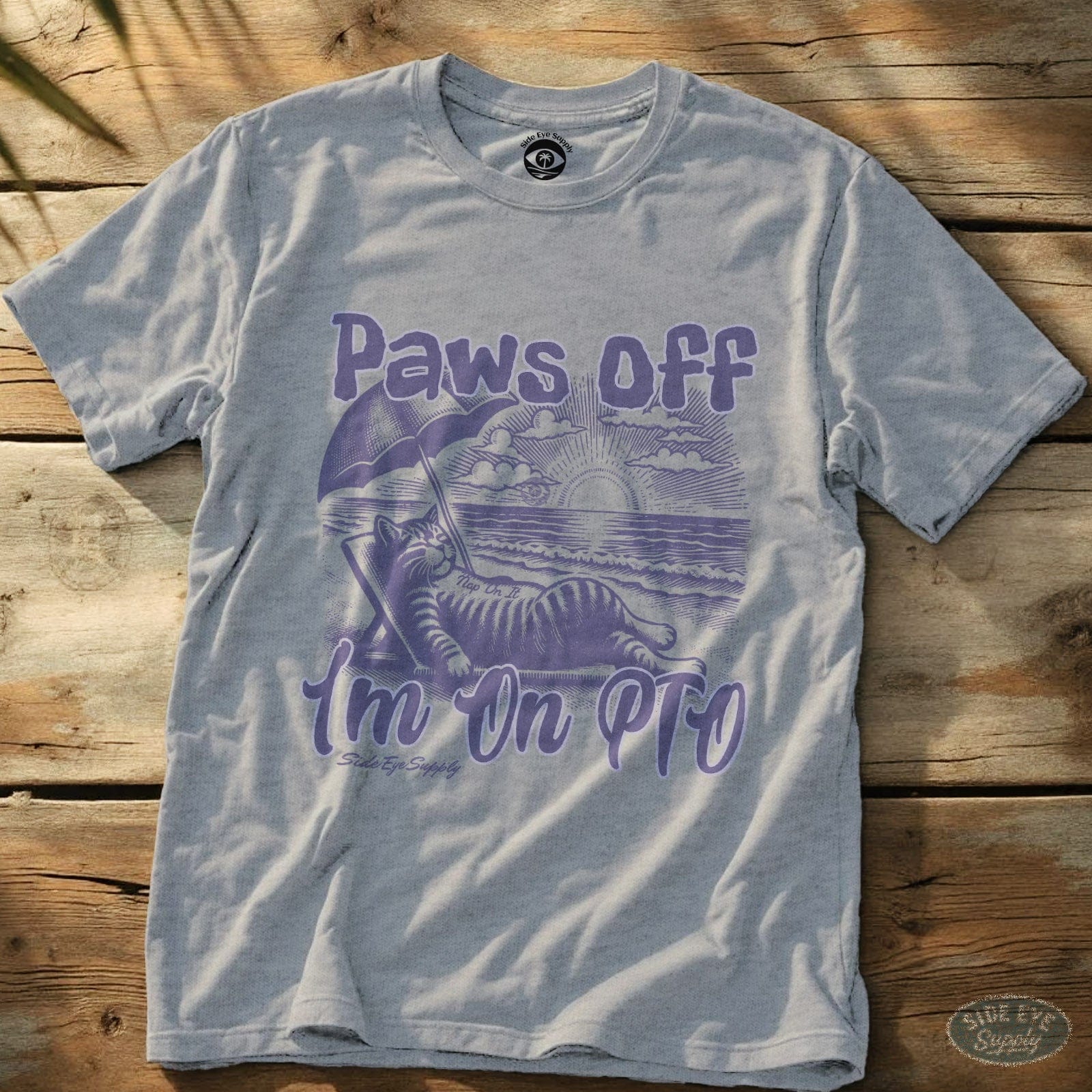 Paws Off - S187 - Paws Off Tee Sport Grey / S - by Side Eye Supply - Surf Beach Life Apparel