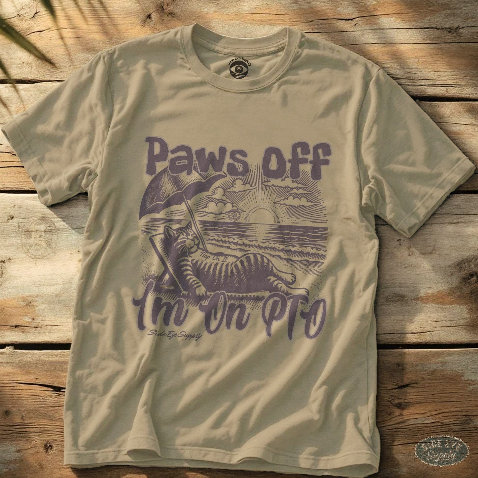 Paws Off - S187 - Paws Off Tee Sand / S - by Side Eye Supply - Surf Beach Life Apparel