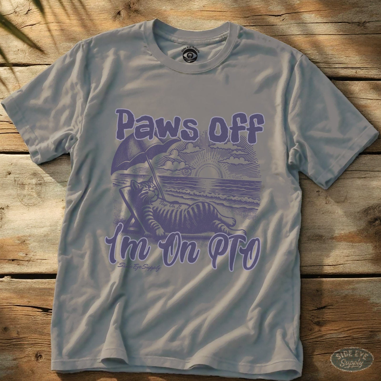Paws Off - S187 - Paws Off Tee Ice Grey / S - by Side Eye Supply - Surf Beach Life Apparel