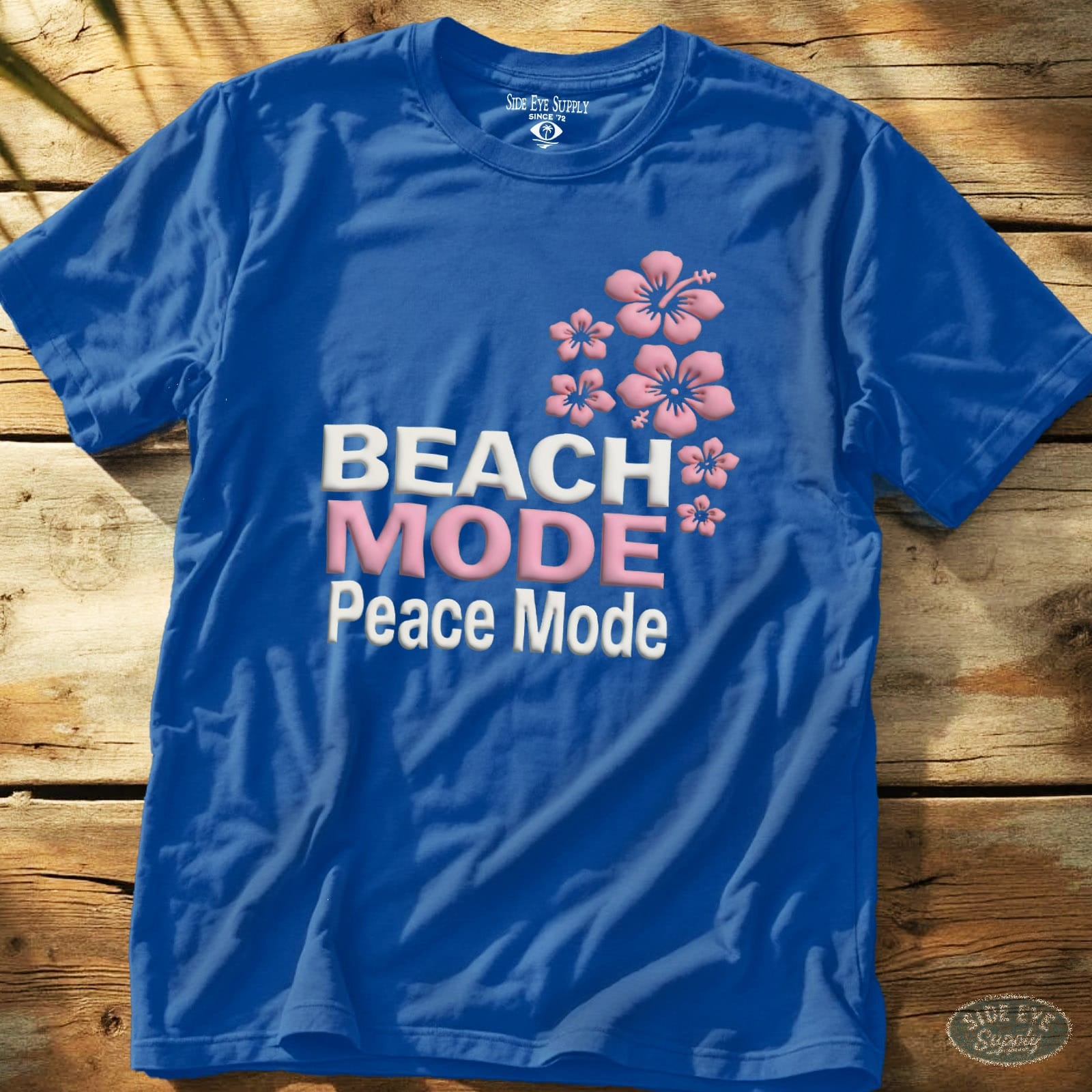 Peace Mode Tee Royal / S - by Side Eye Supply - Surf Beach Life Apparel