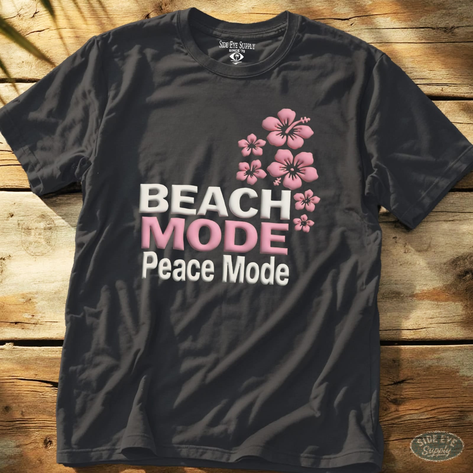 Peace Mode Tee Charcoal / S - by Side Eye Supply - Surf Beach Life Apparel