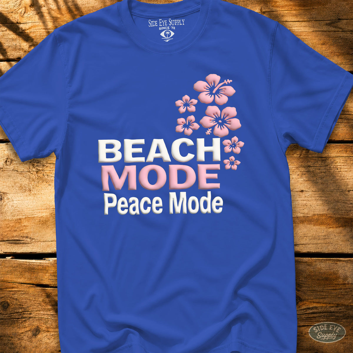 Peace Mode Tee Royal / S - by Side Eye Supply - Surf Beach Life Apparel