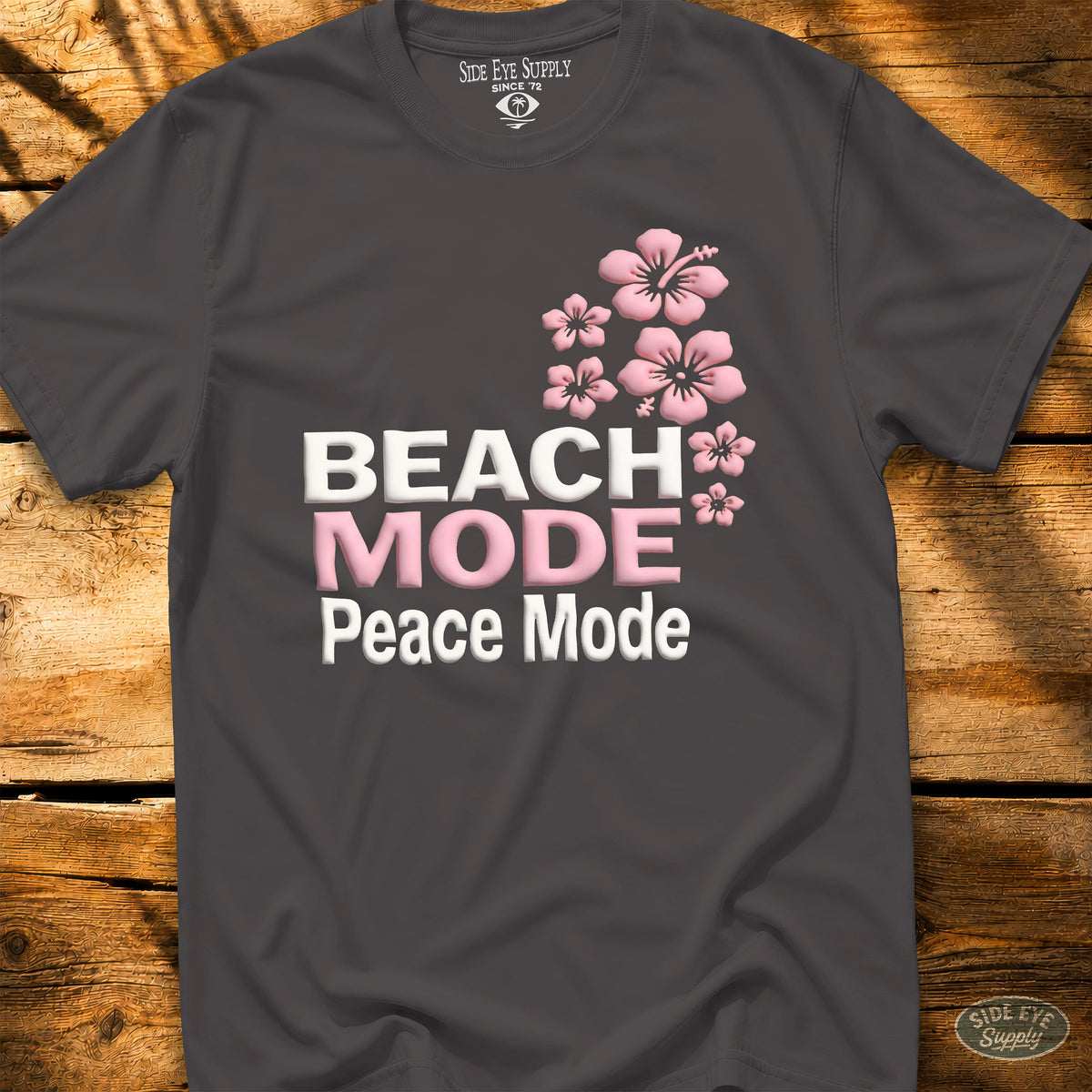 Peace Mode Tee Charcoal / S - by Side Eye Supply - Surf Beach Life Apparel