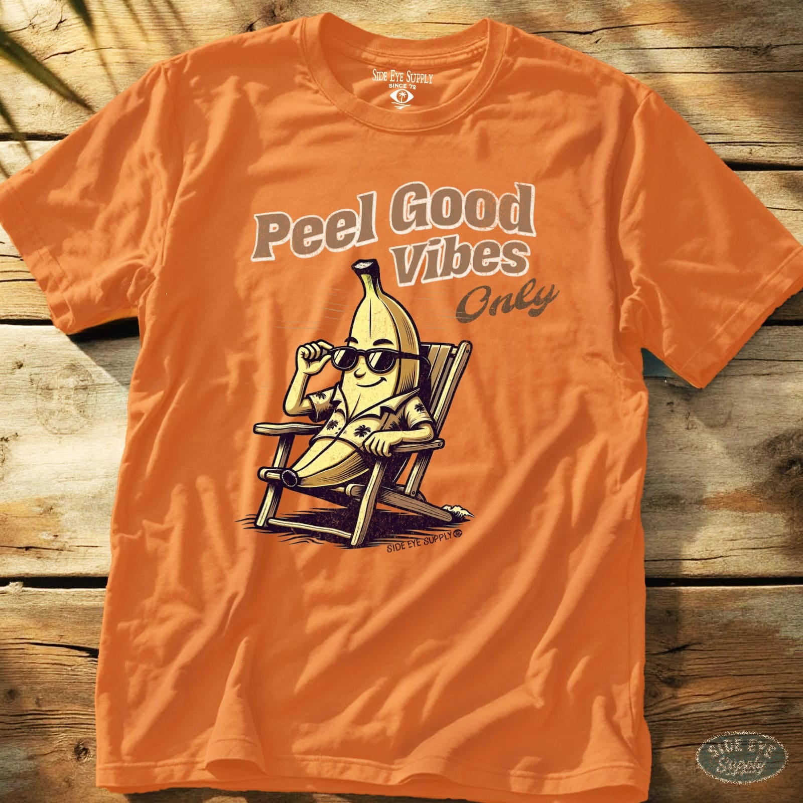 Peel Good Vibes Only Tee Orange / S - by Side Eye Supply - Surf Beach Life Apparel