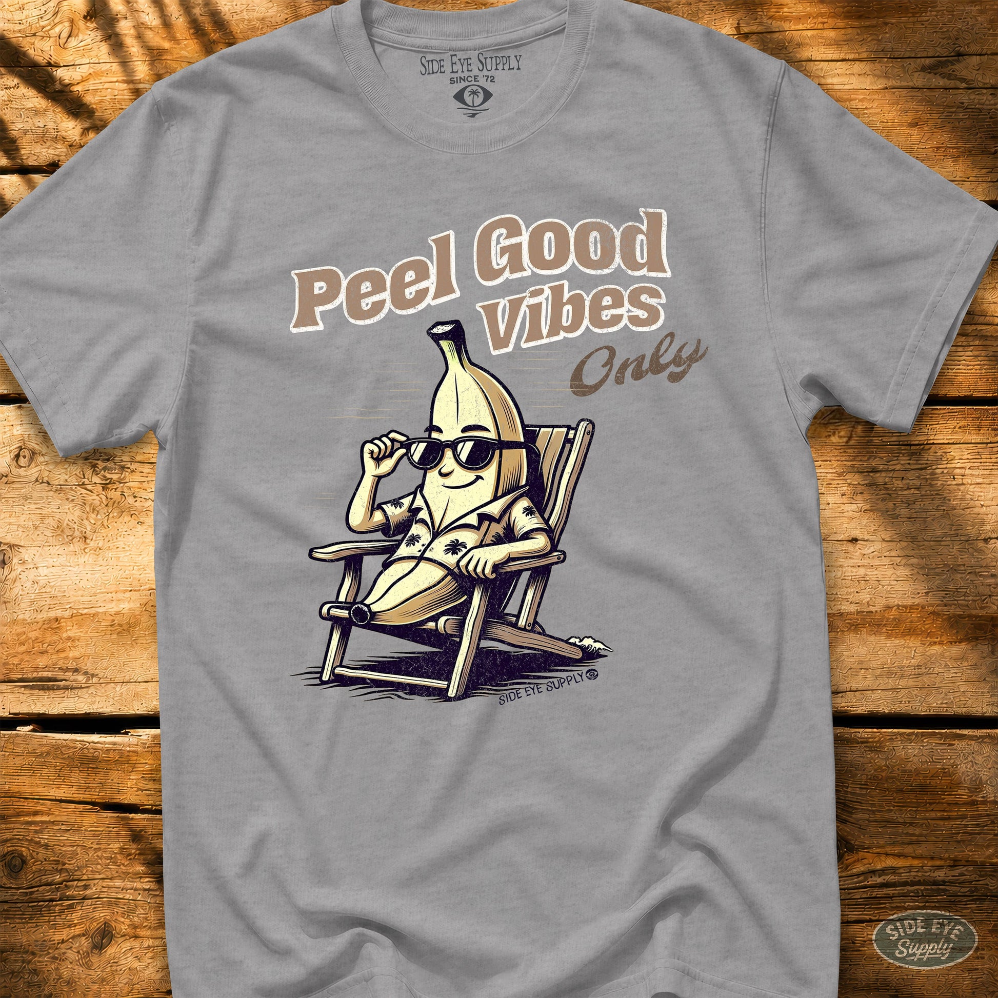 Peel Good Vibes Only Tee Sport Grey / S - by Side Eye Supply - Surf Beach Life Apparel