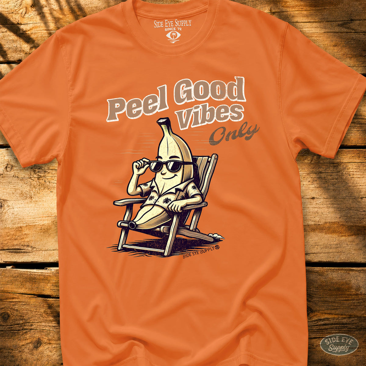 Peel Good Vibes Only Tee Orange / S - by Side Eye Supply - Surf Beach Life Apparel