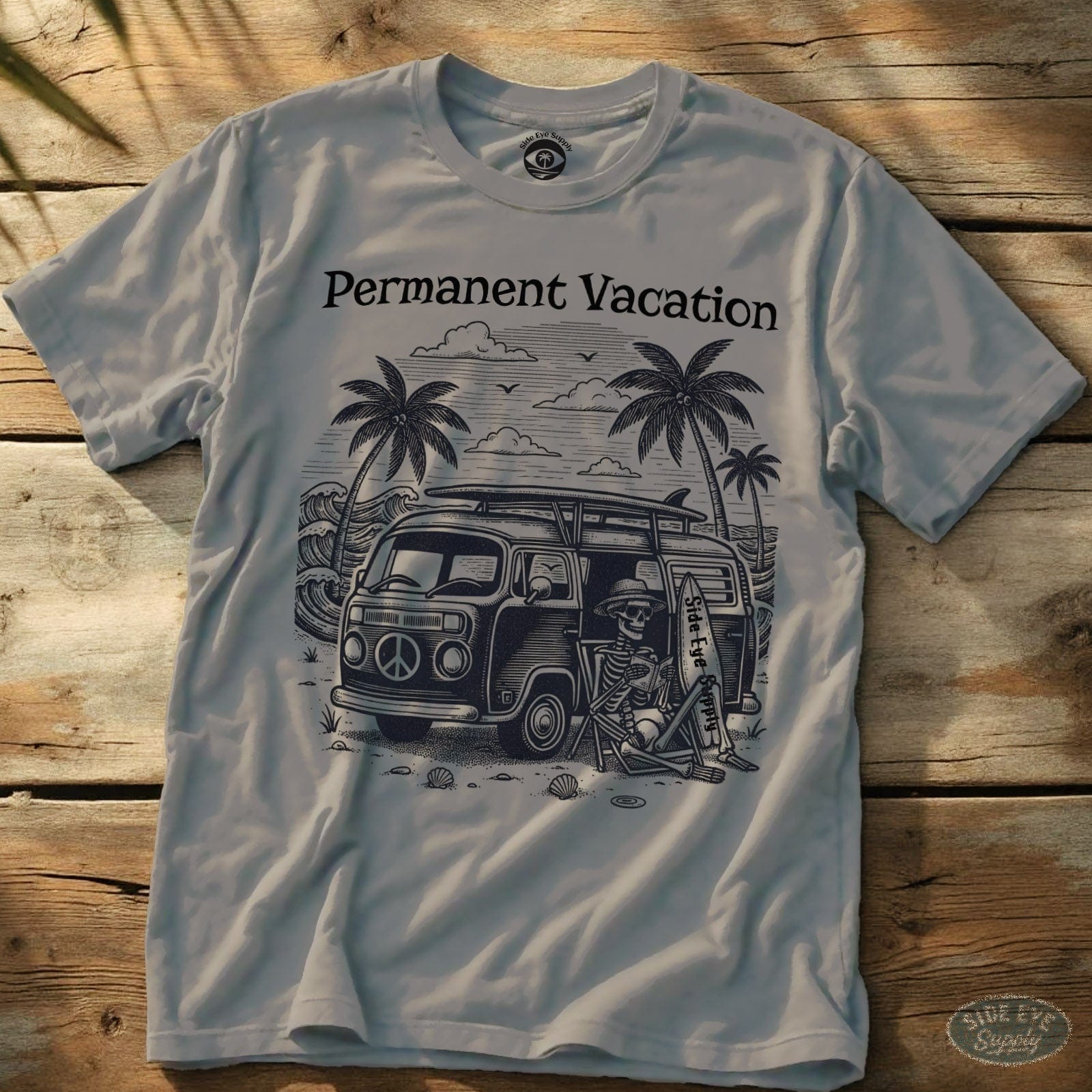 Permanent Vacation Ice Grey / S - by Side Eye Supply - Surf Beach Life Apparel