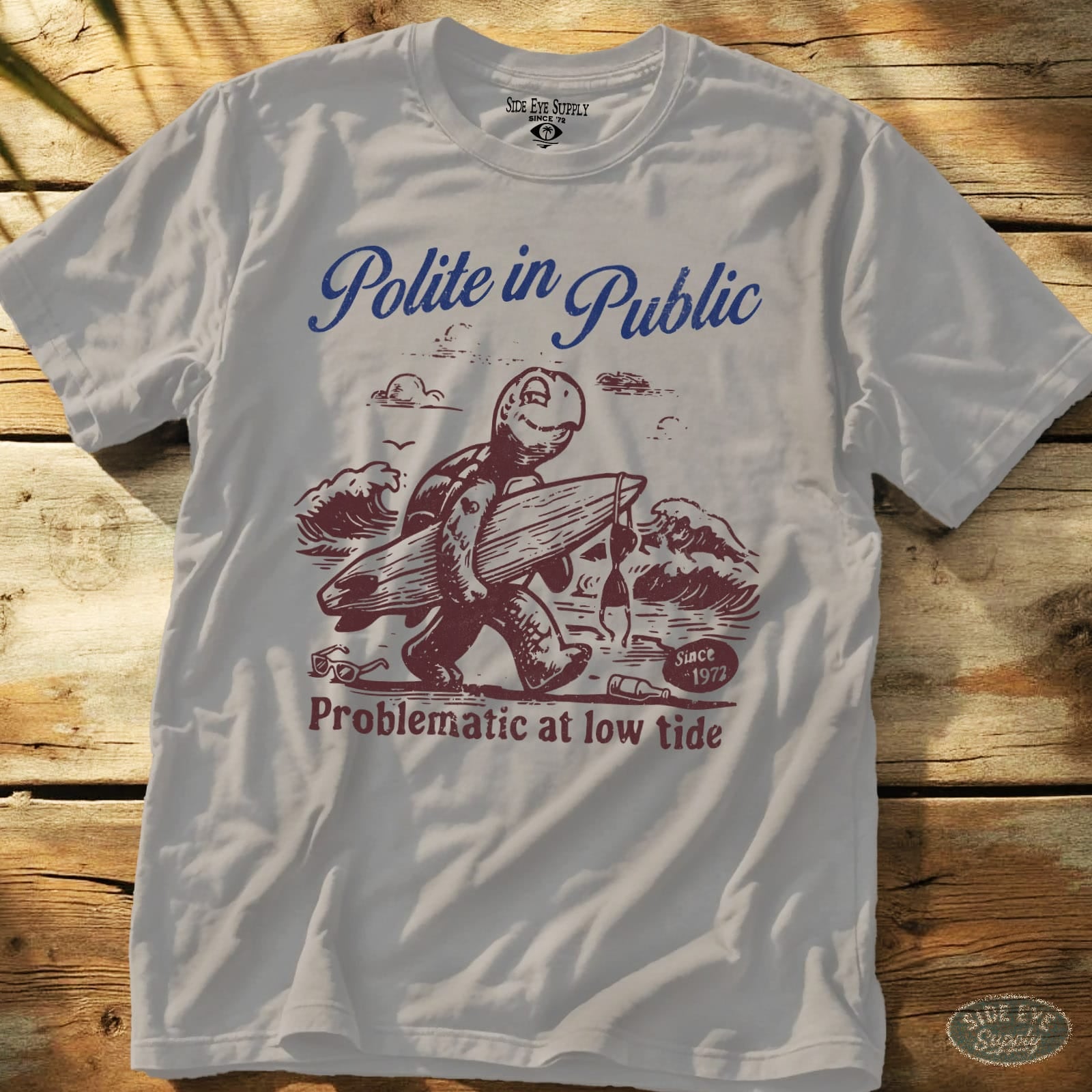 Polite in Public Tee Ice Grey / S - by Side Eye Supply - Surf Beach Life Apparel