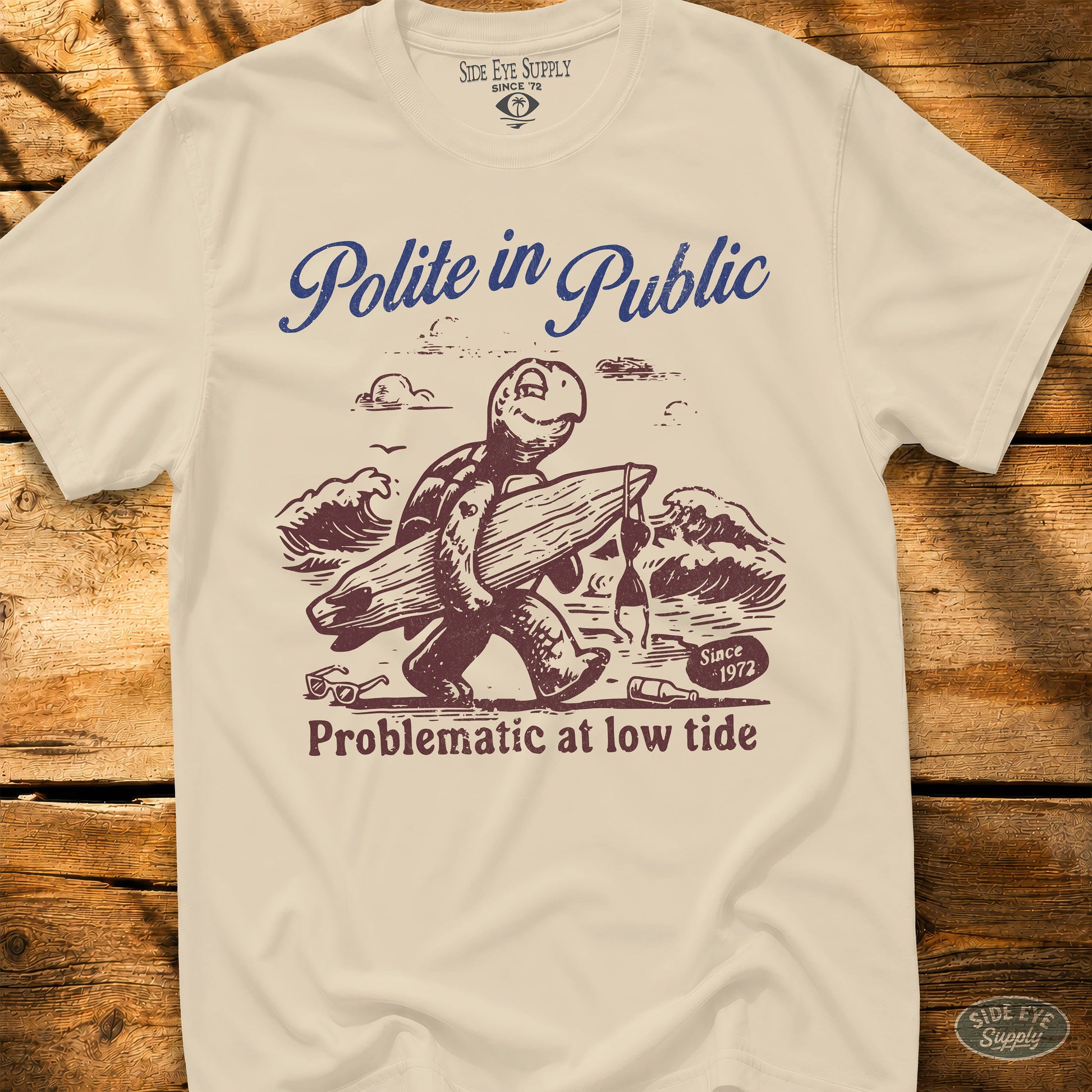 Polite in Public Tee Natural / S - by Side Eye Supply - Surf Beach Life Apparel