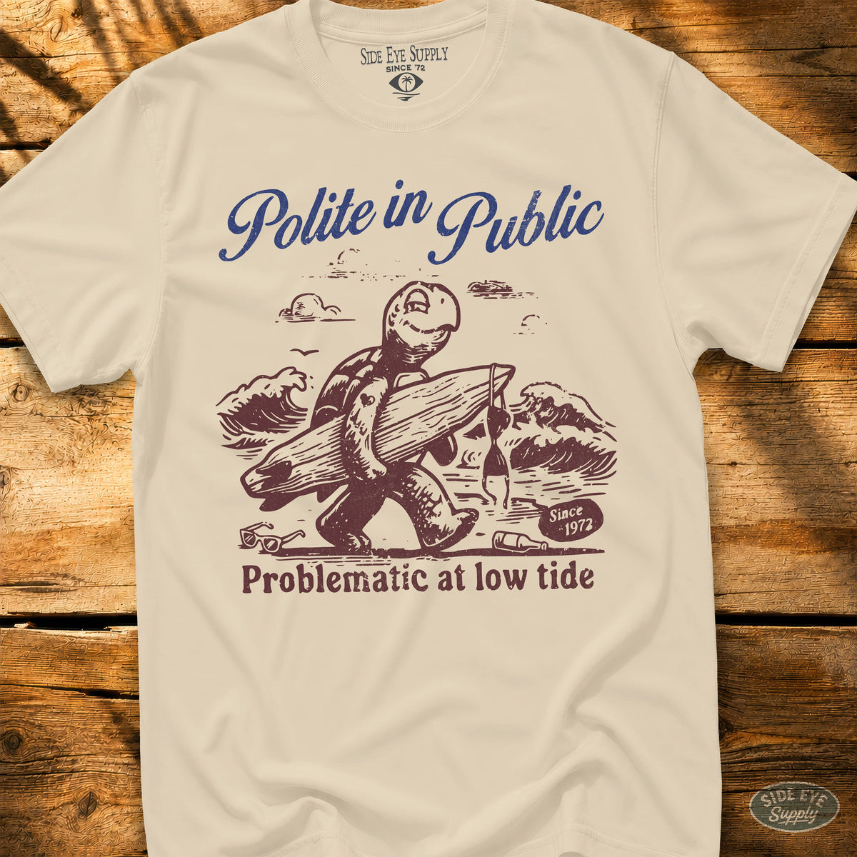 Polite in Public Tee Natural / S - by Side Eye Supply - Surf Beach Life Apparel