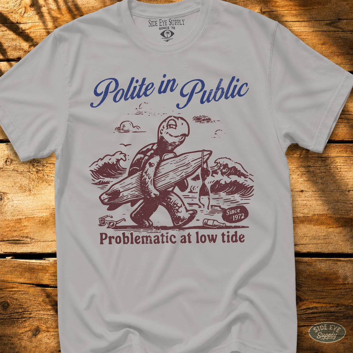 Polite in Public Tee Ice Grey / S - by Side Eye Supply - Surf Beach Life Apparel