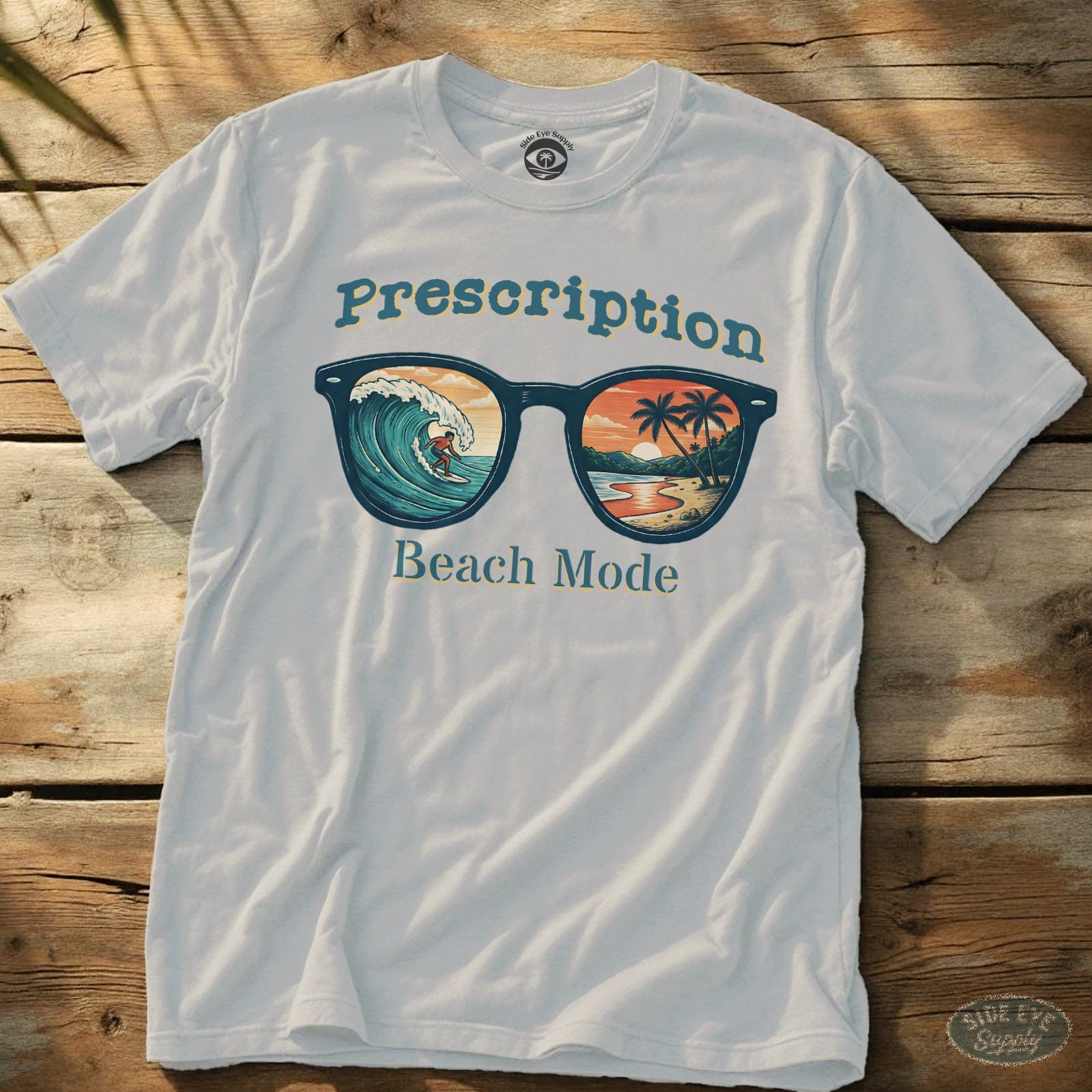Prescription Beach Mode Tee White / S - by Side Eye Supply - Surf Beach Life Apparel