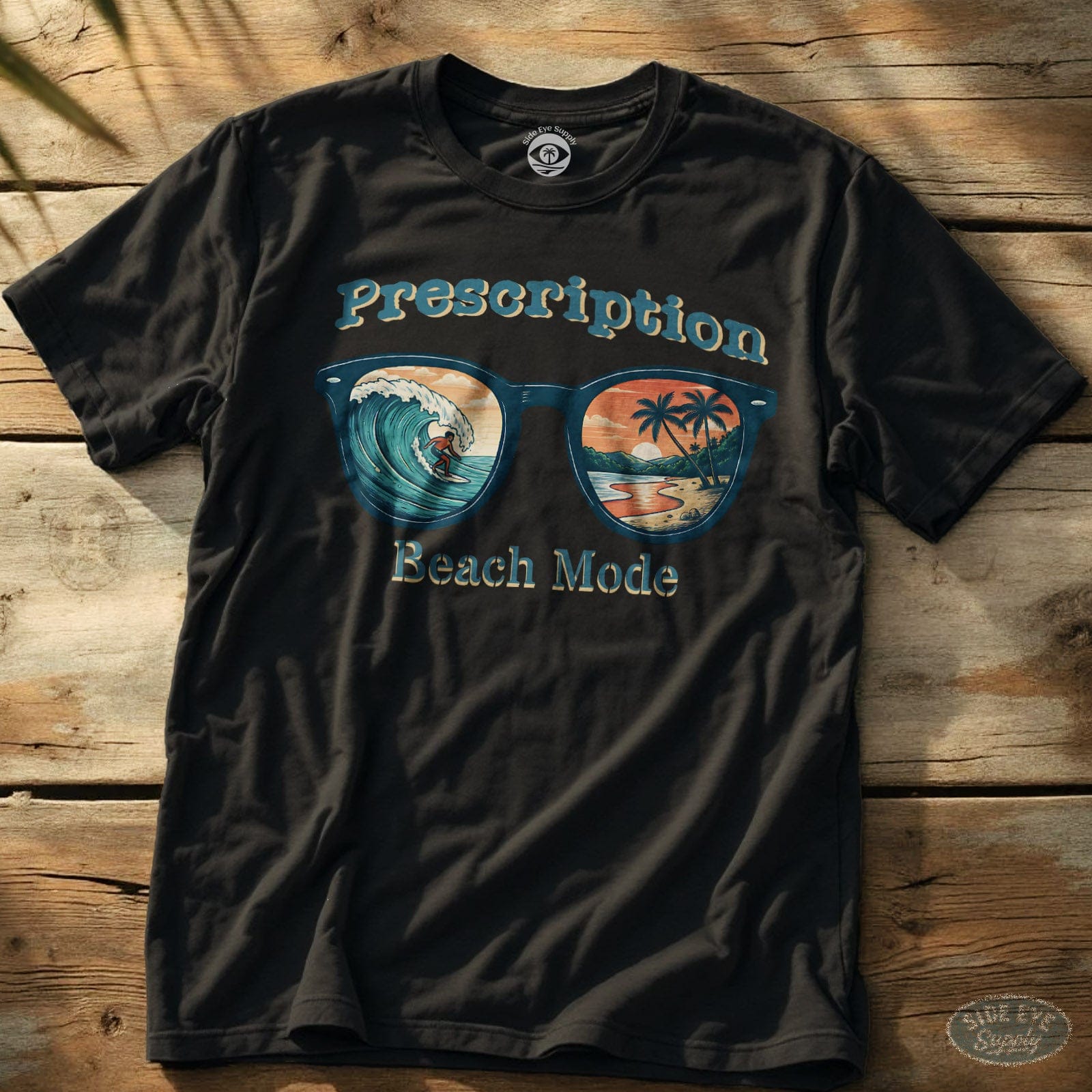 Prescription Beach Mode Tee Black / S - by Side Eye Supply - Surf Beach Life Apparel