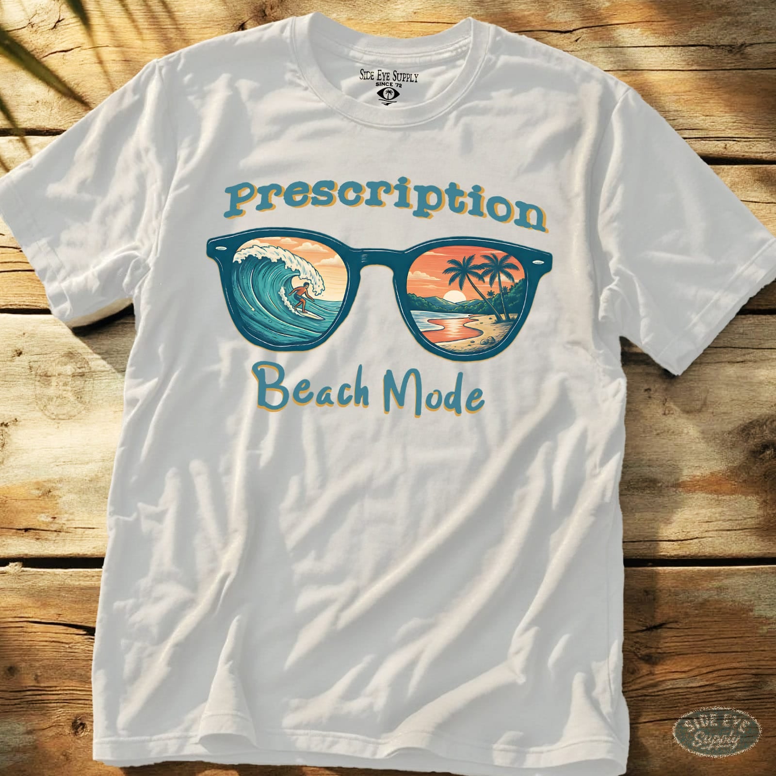 Prescription Beach Mode Tee White / S - by Side Eye Supply - Surf Beach Life Apparel