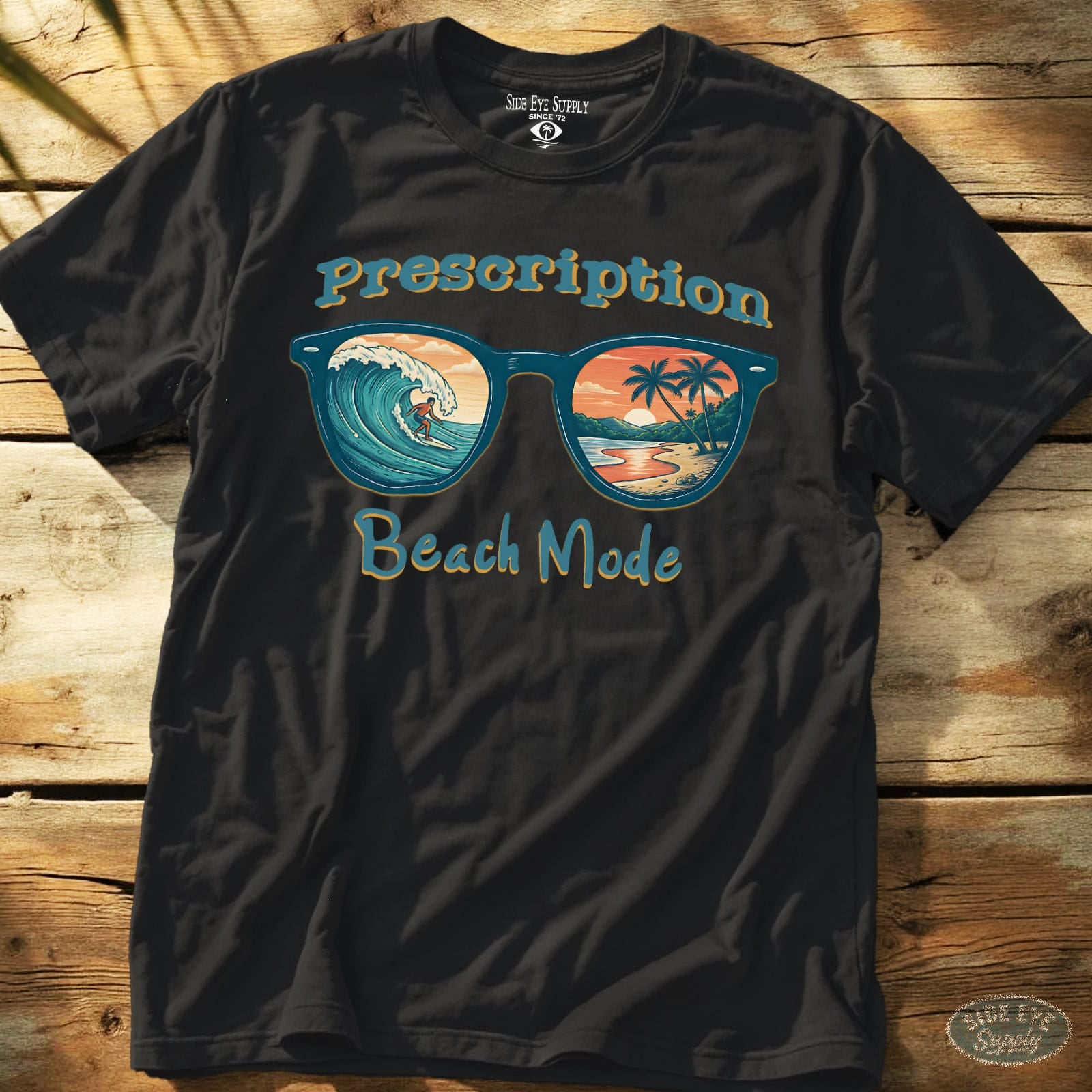 Prescription Beach Mode Tee Black / S - by Side Eye Supply - Surf Beach Life Apparel