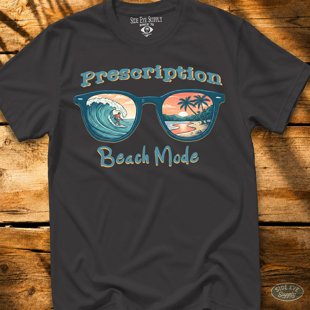 Prescription Beach Mode Tee Black / S - by Side Eye Supply - Surf Beach Life Apparel