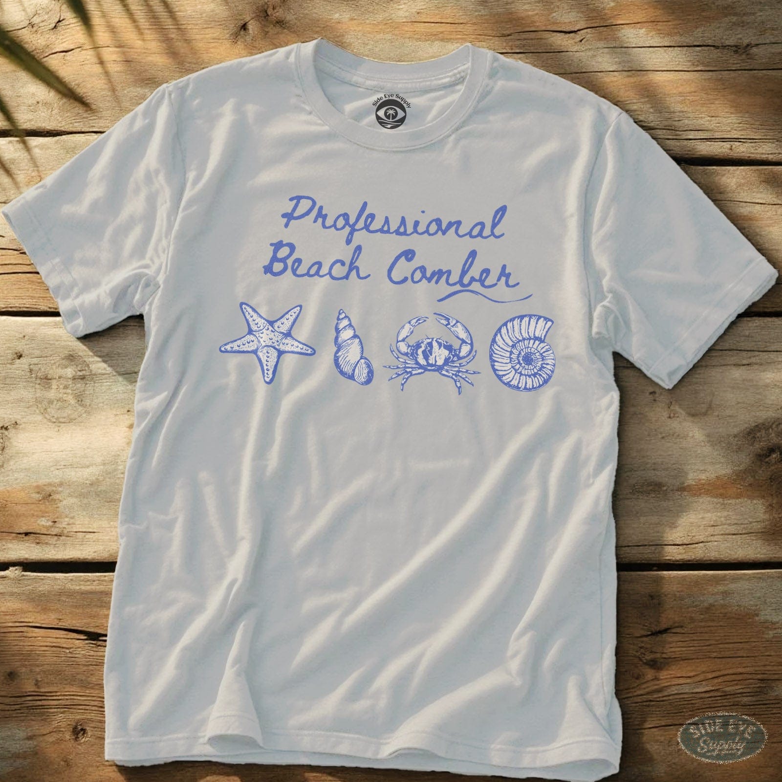 Professional Beach Comber Tee White / S - by Side Eye Supply - Surf Beach Life Apparel