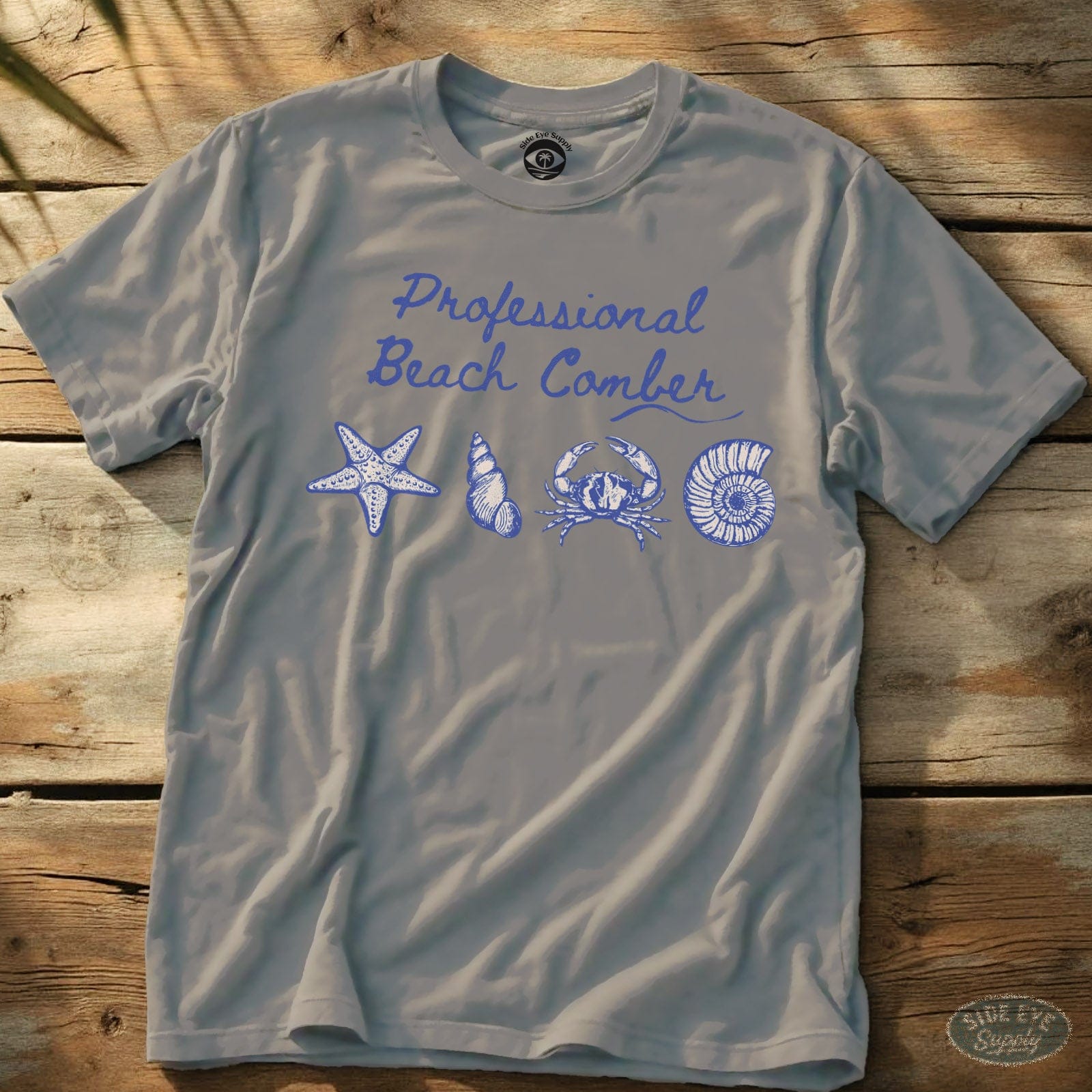 Professional Beach Comber Tee Ice Grey / S - by Side Eye Supply - Surf Beach Life Apparel