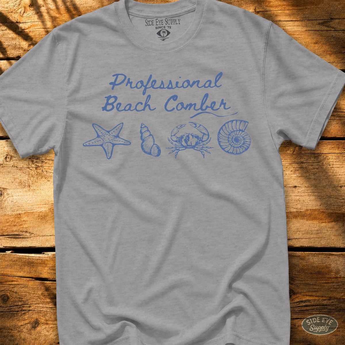 Professional Beach Comber Tee Sport Grey / S - by Side Eye Supply - Surf Beach Life Apparel