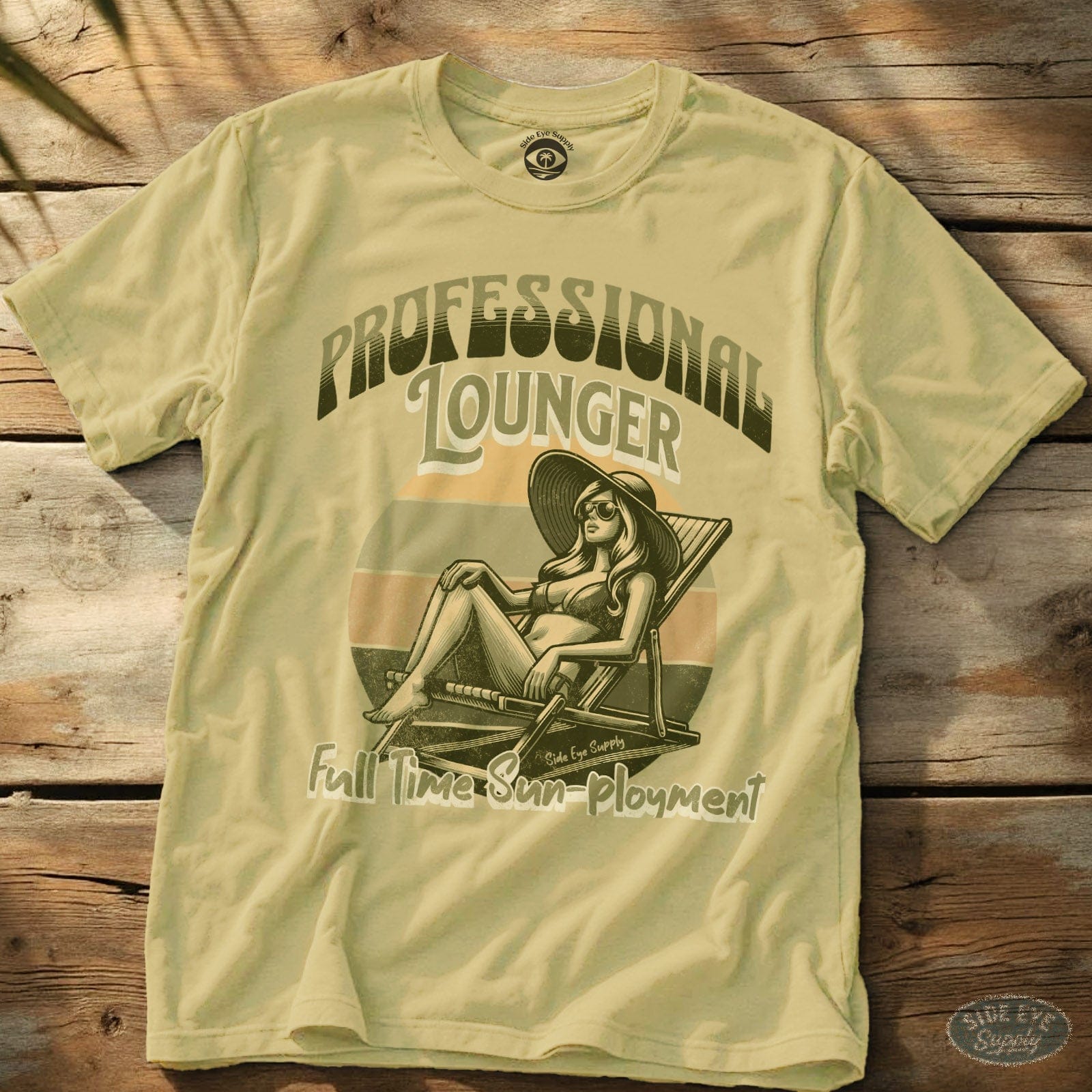 Professional Lounger Tee Cornsilk / S - by Side Eye Supply - Surf Beach Life Apparel