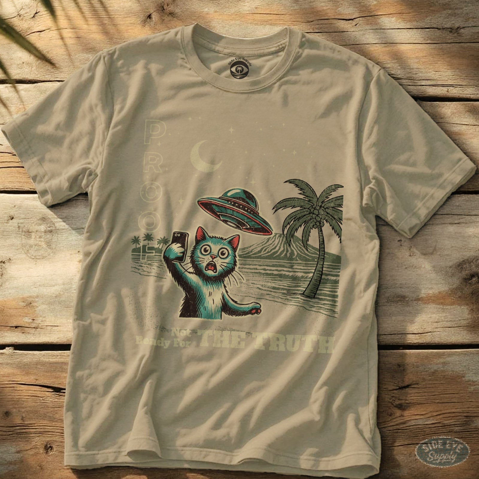 Proof Tee Sand / S - by Side Eye Supply - Surf Beach Life Apparel