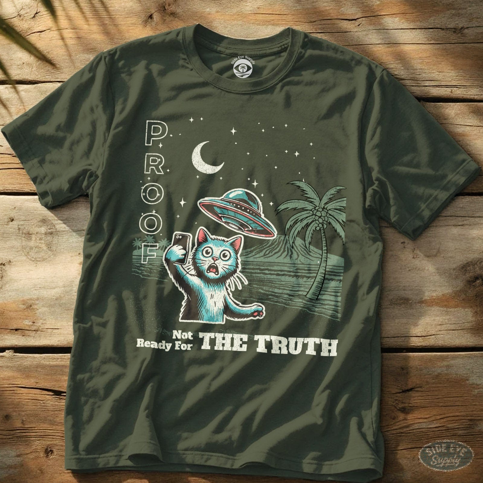 Proof Tee Military Green / S - by Side Eye Supply - Surf Beach Life Apparel