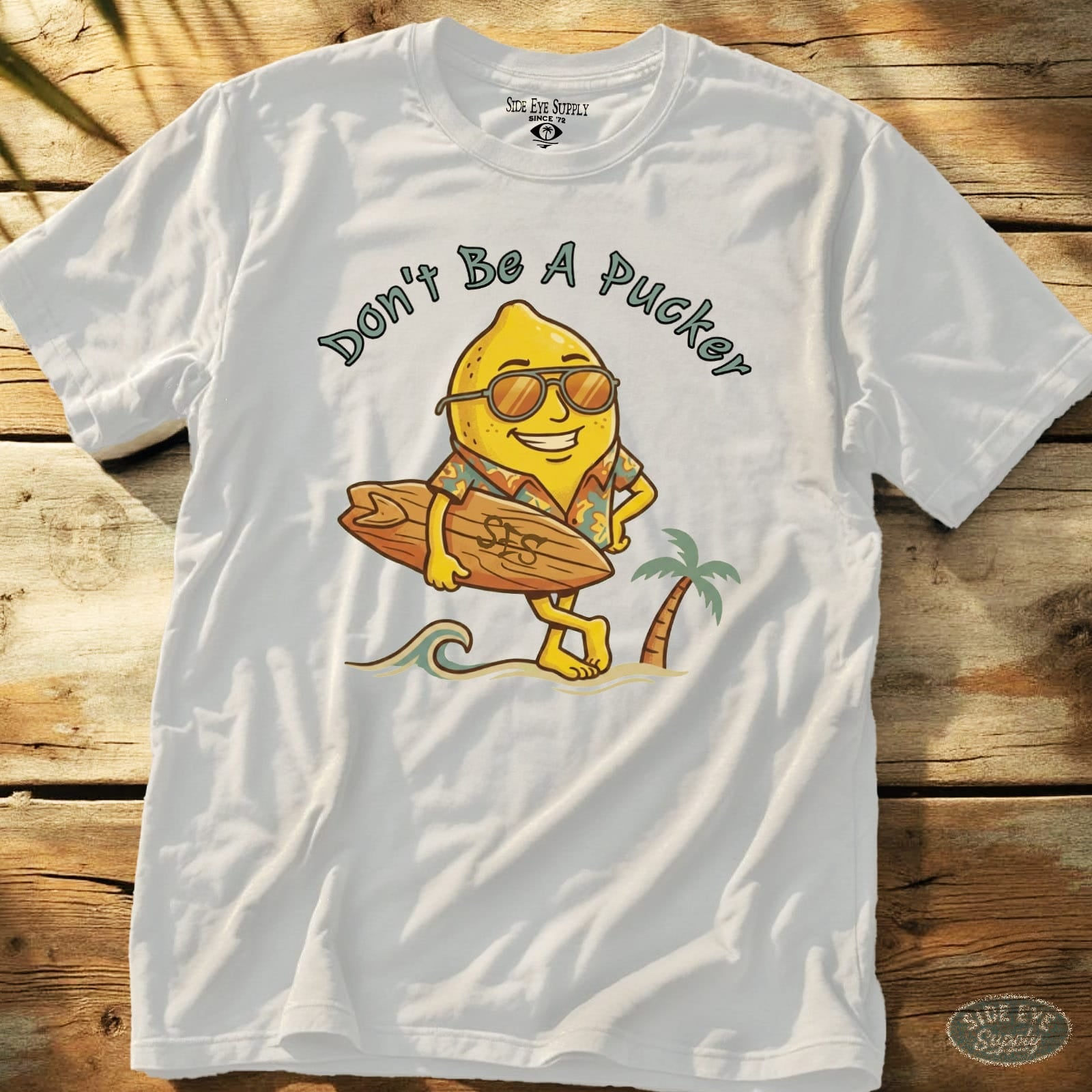 Pucker Tee White / S - by Side Eye Supply - Surf Beach Life Apparel