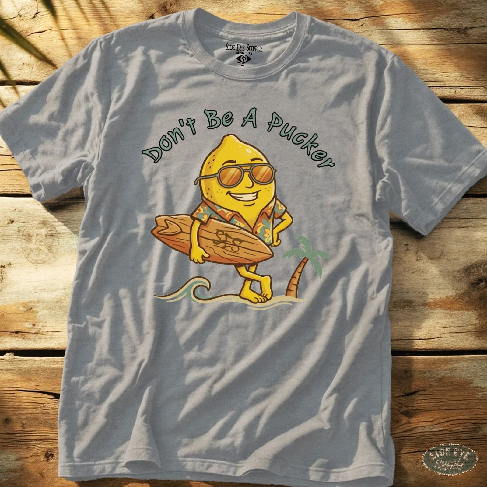 Pucker Tee Sport Grey / S - by Side Eye Supply - Surf Beach Life Apparel