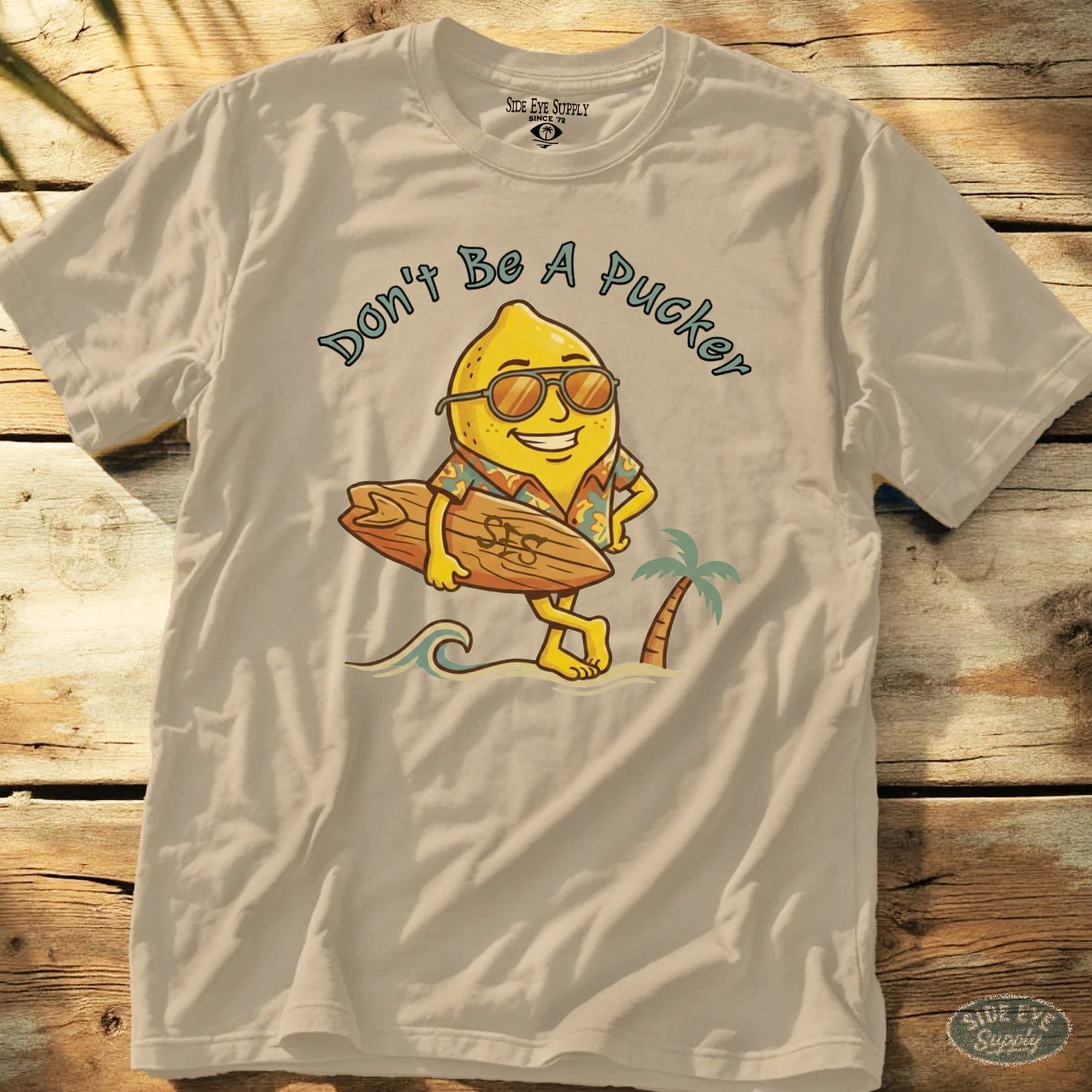 Pucker Tee Sand / S - by Side Eye Supply - Surf Beach Life Apparel