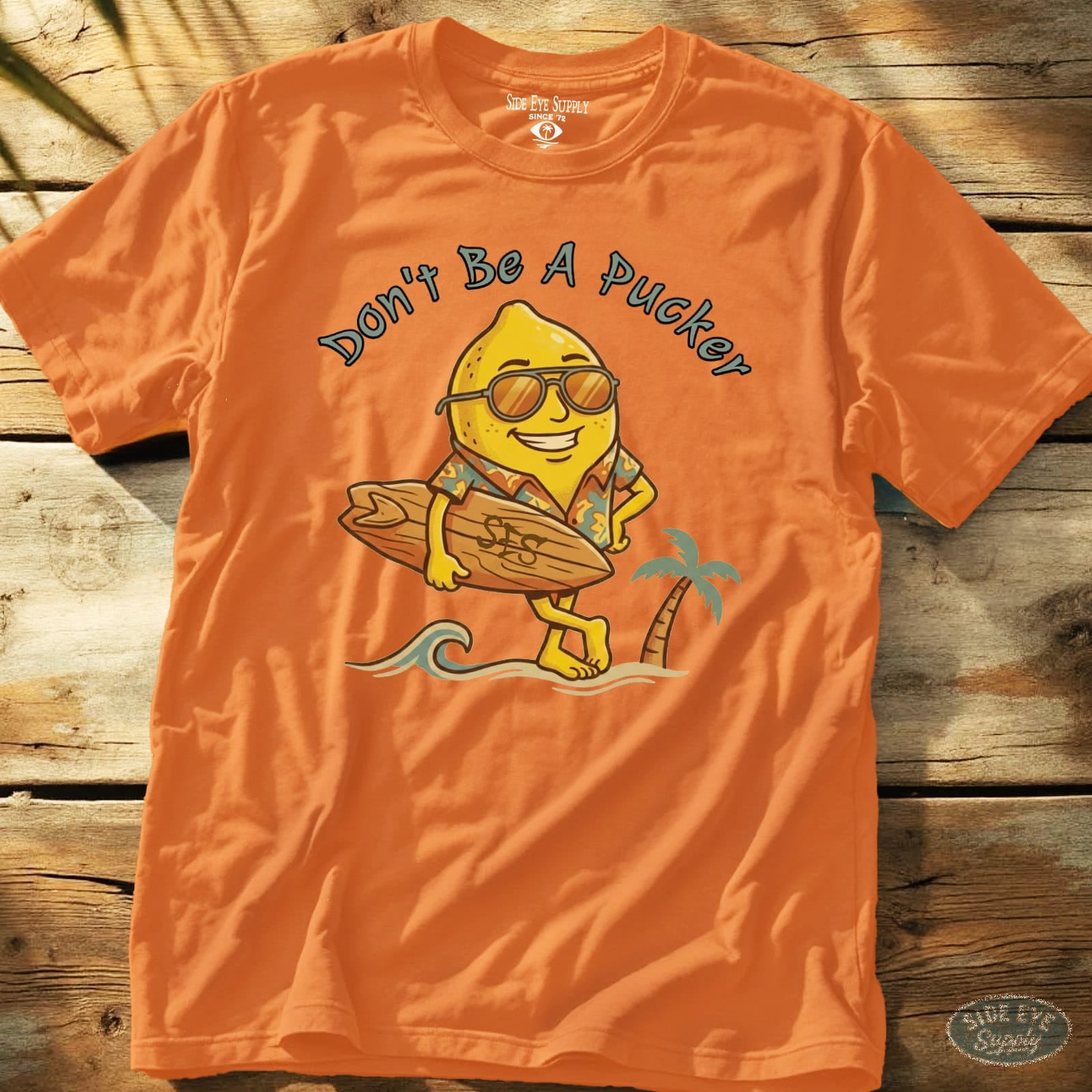 Pucker Tee Orange / S - by Side Eye Supply - Surf Beach Life Apparel