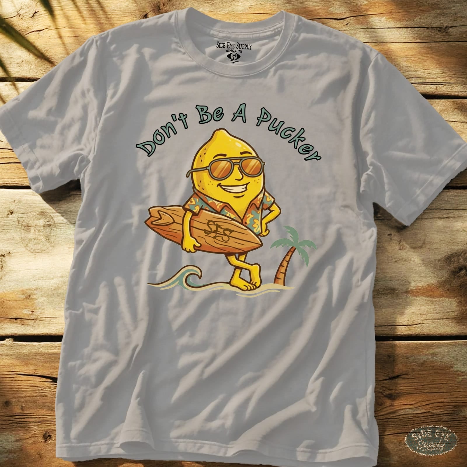 Pucker Tee Ice Grey / S - by Side Eye Supply - Surf Beach Life Apparel
