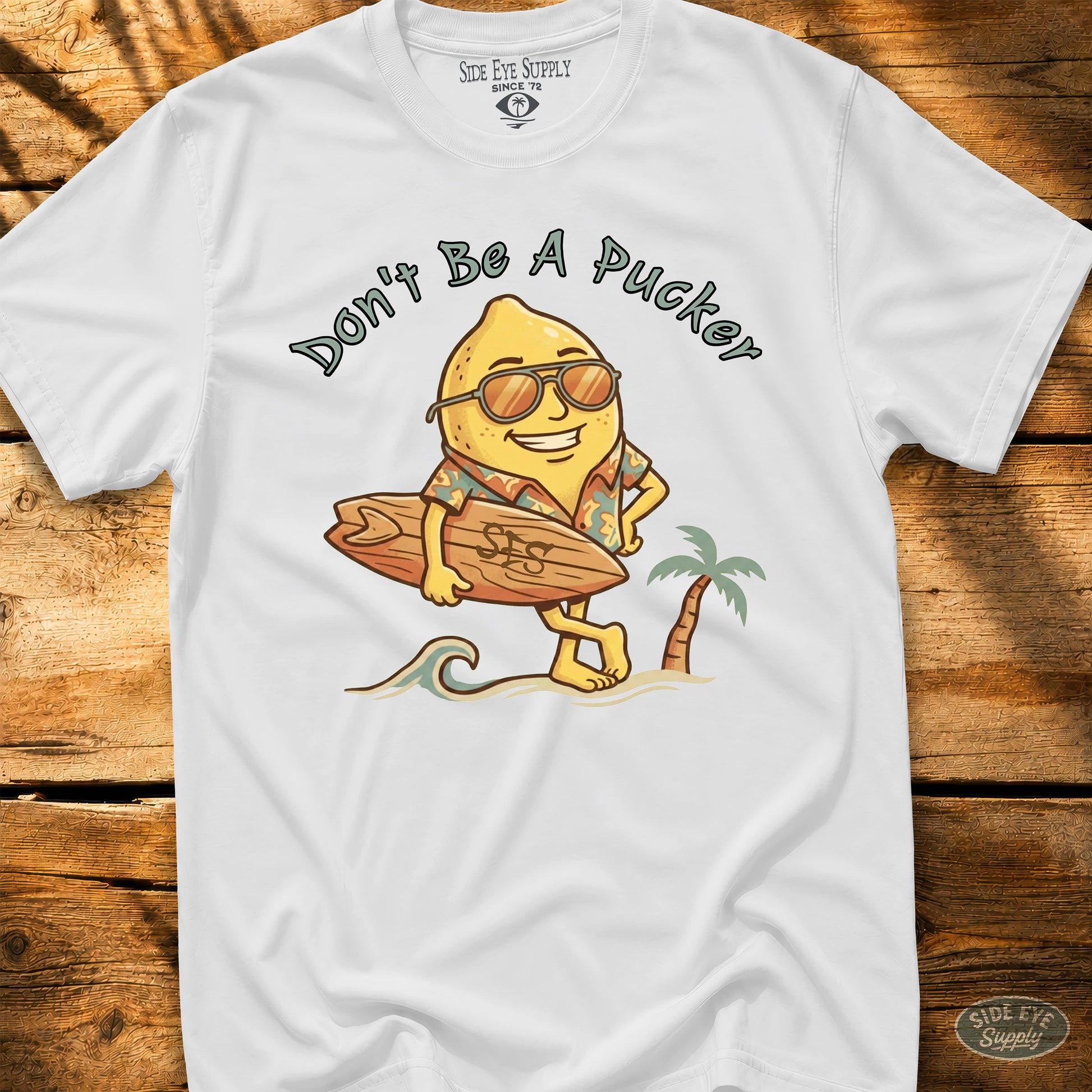 Pucker Tee White / S - by Side Eye Supply - Surf Beach Life Apparel