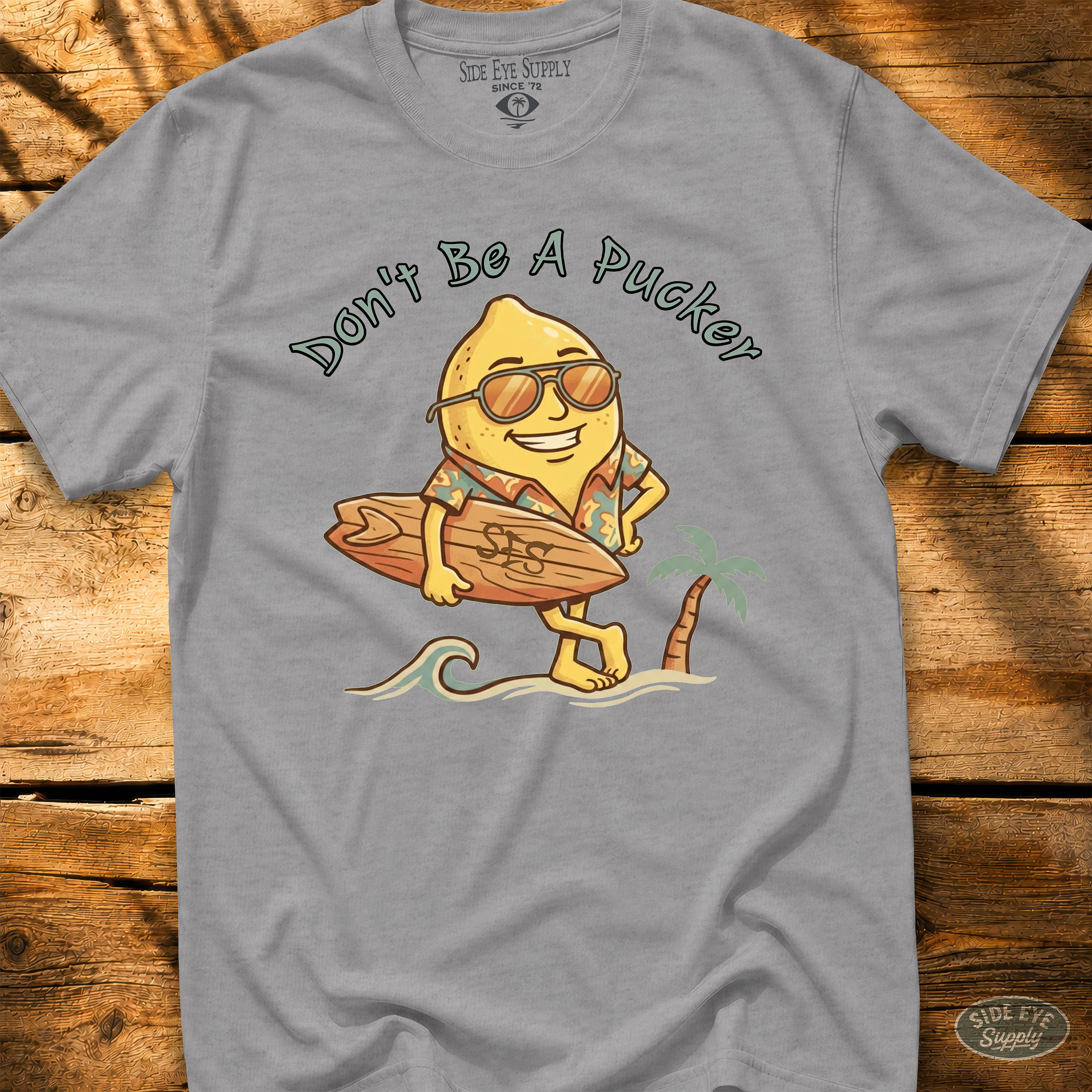 Pucker Tee Sport Grey / S - by Side Eye Supply - Surf Beach Life Apparel