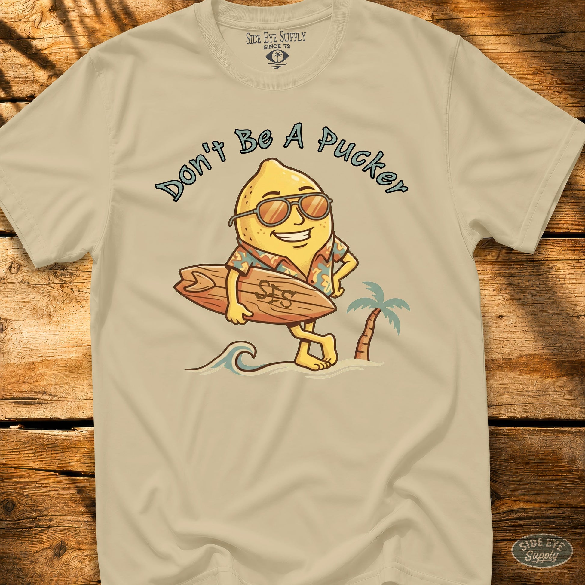 Pucker Tee Sand / S - by Side Eye Supply - Surf Beach Life Apparel