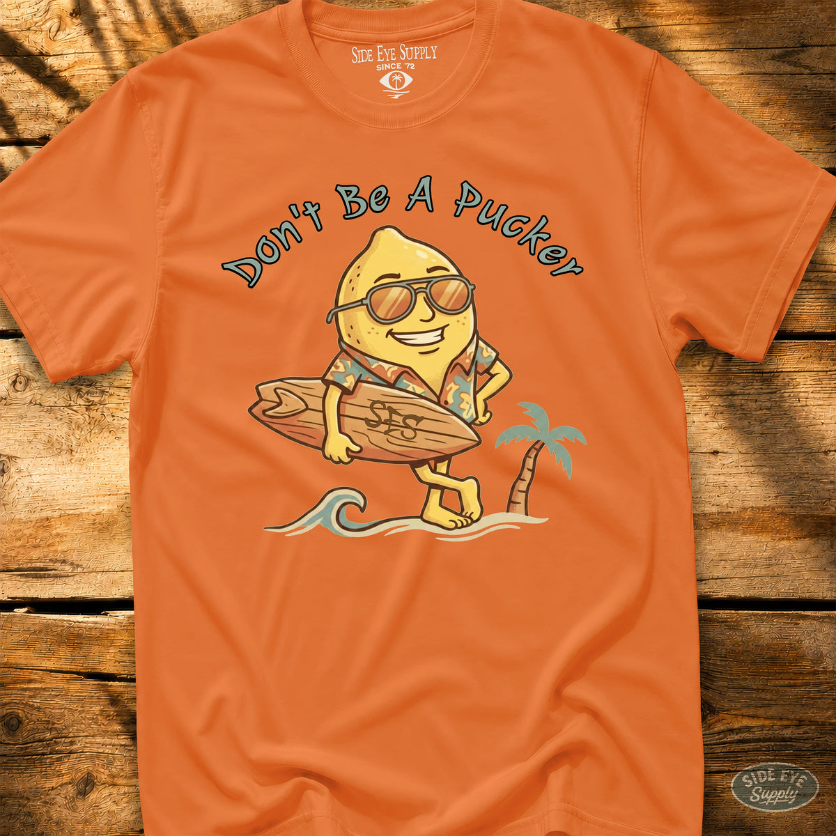 Pucker Tee Orange / S - by Side Eye Supply - Surf Beach Life Apparel