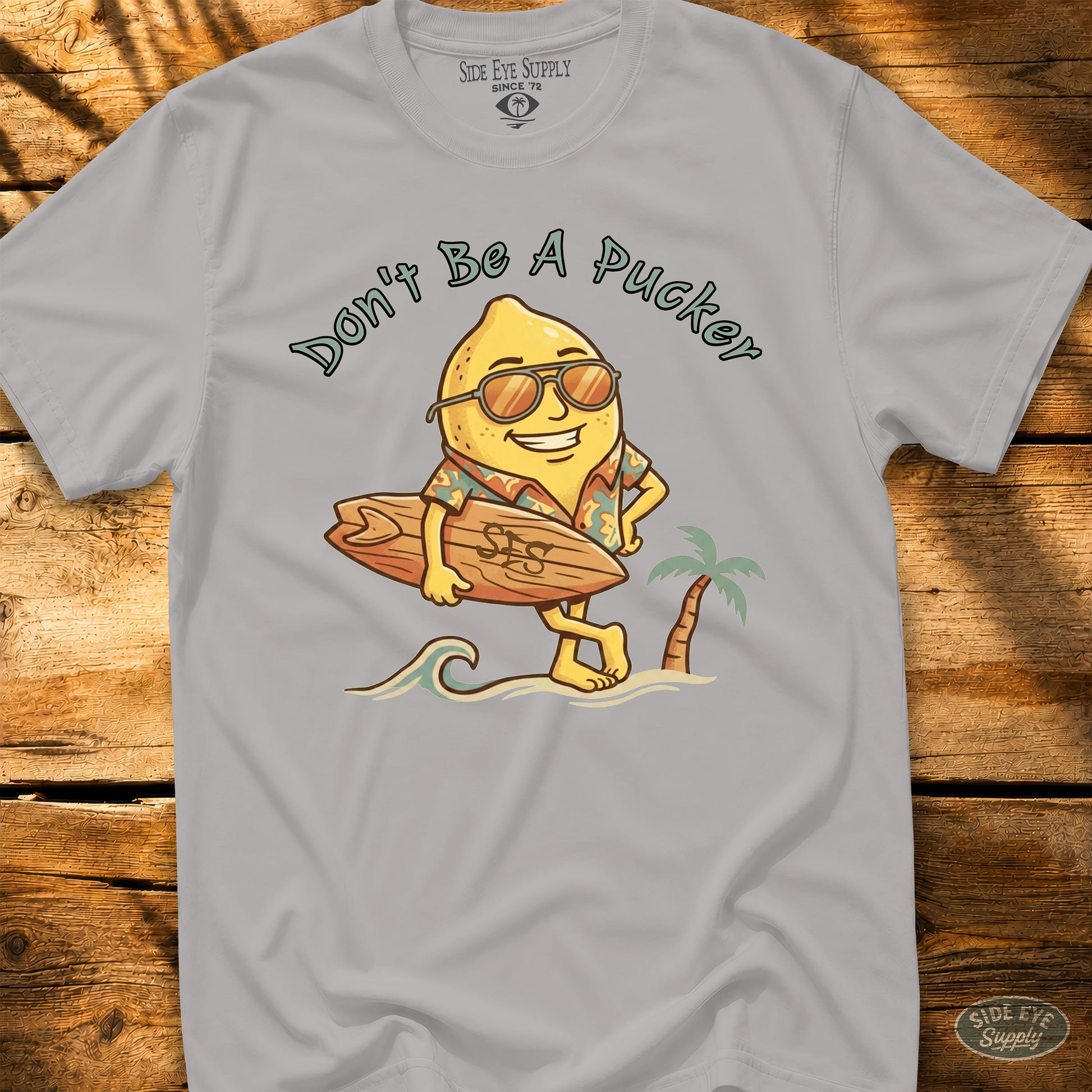 Pucker Tee Ice Grey / S - by Side Eye Supply - Surf Beach Life Apparel