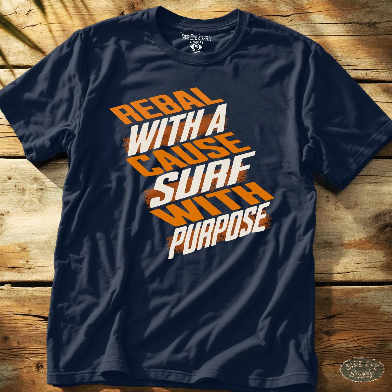 Rebel With a Cause Tee Navy / S - by Side Eye Supply - Surf Beach Life Apparel