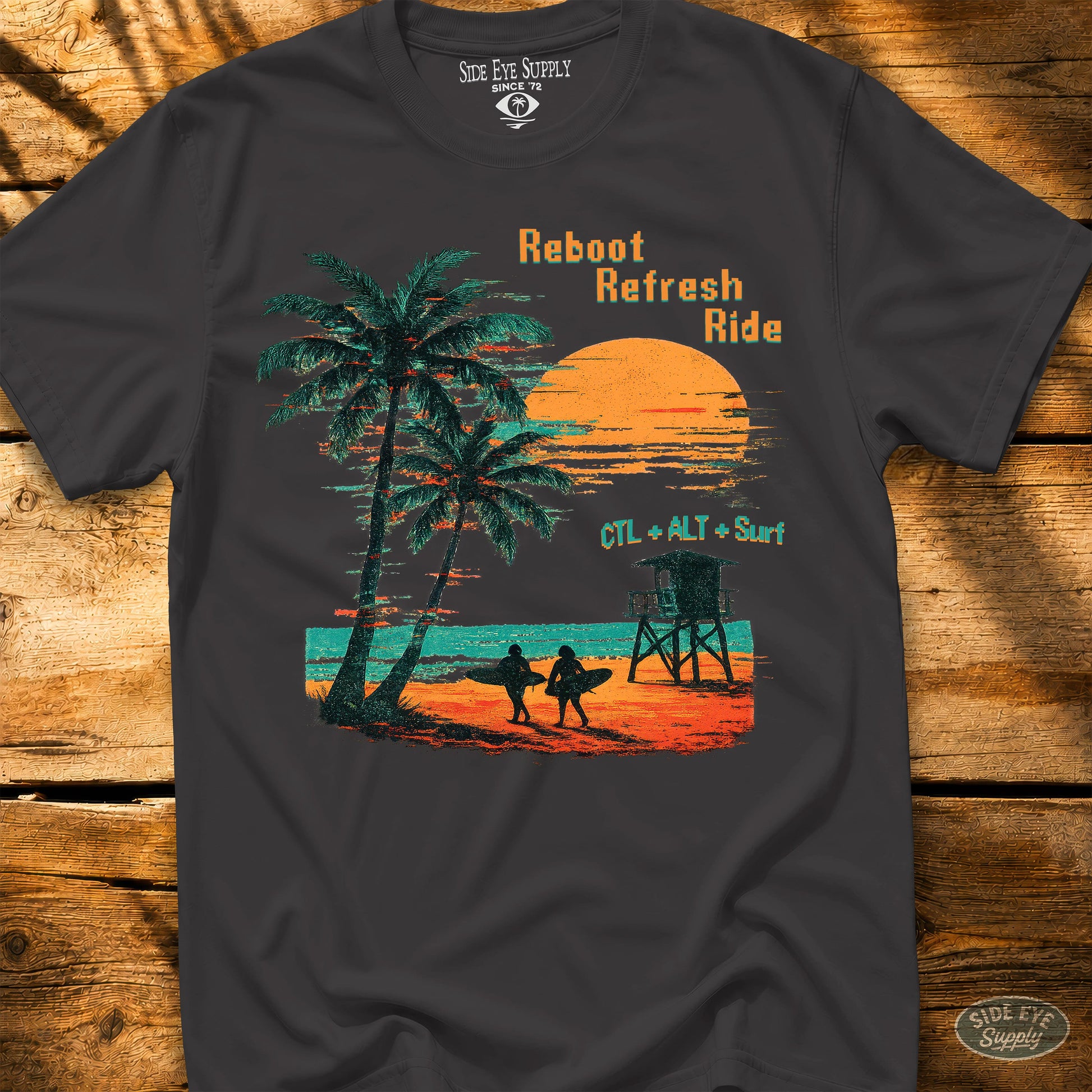Reboot Refresh Ride Tee Black / S - by Side Eye Supply - Surf Beach Life Apparel