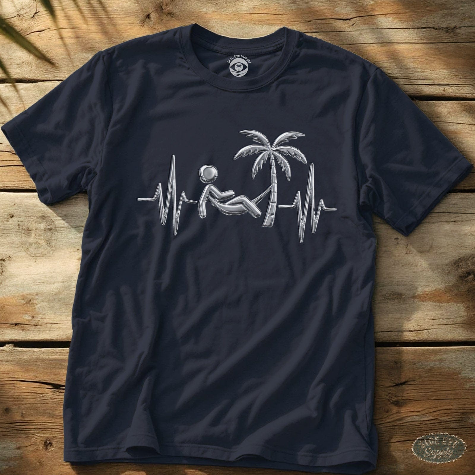 Relaxation Rhythm Tee Navy / S - by Side Eye Supply - Surf Beach Life Apparel