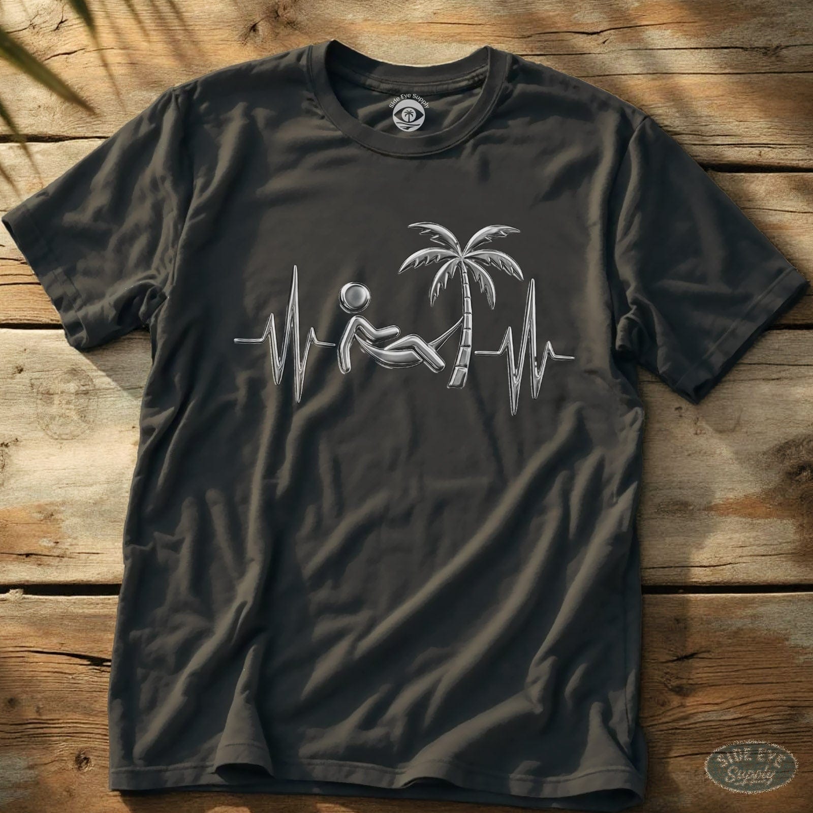 Relaxation Rhythm Tee Charcoal / S - by Side Eye Supply - Surf Beach Life Apparel