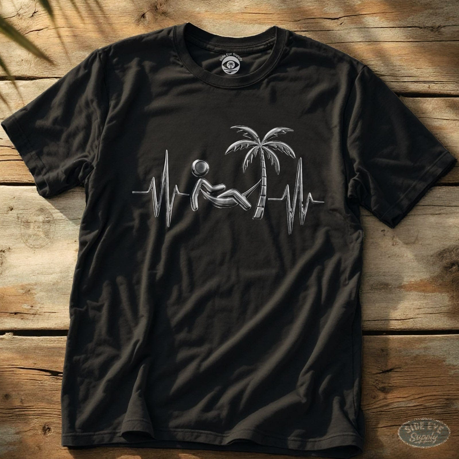 Relaxation Rhythm Tee Black / S - by Side Eye Supply - Surf Beach Life Apparel