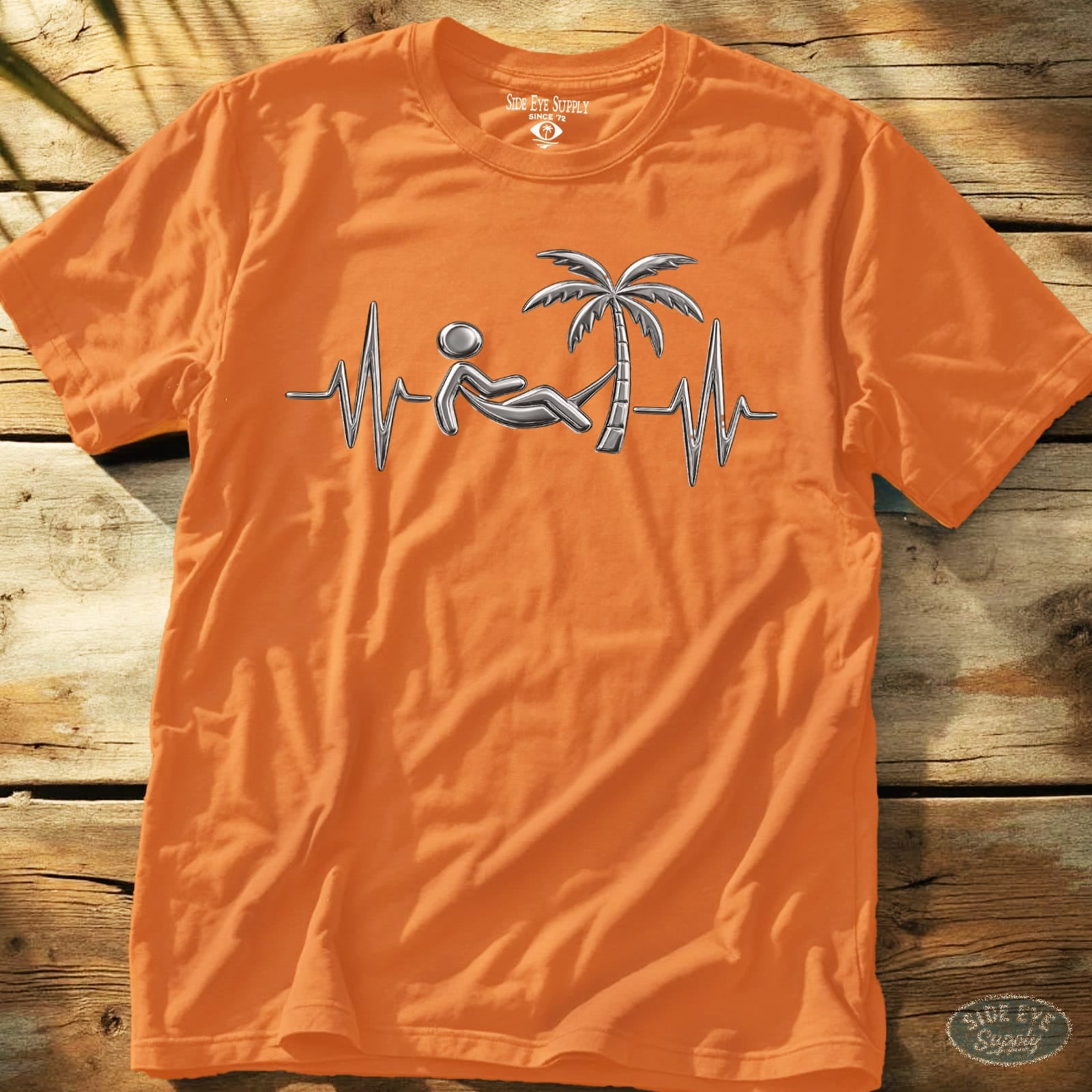 Relaxation Rhythm Tee Orange / S - by Side Eye Supply - Surf Beach Life Apparel