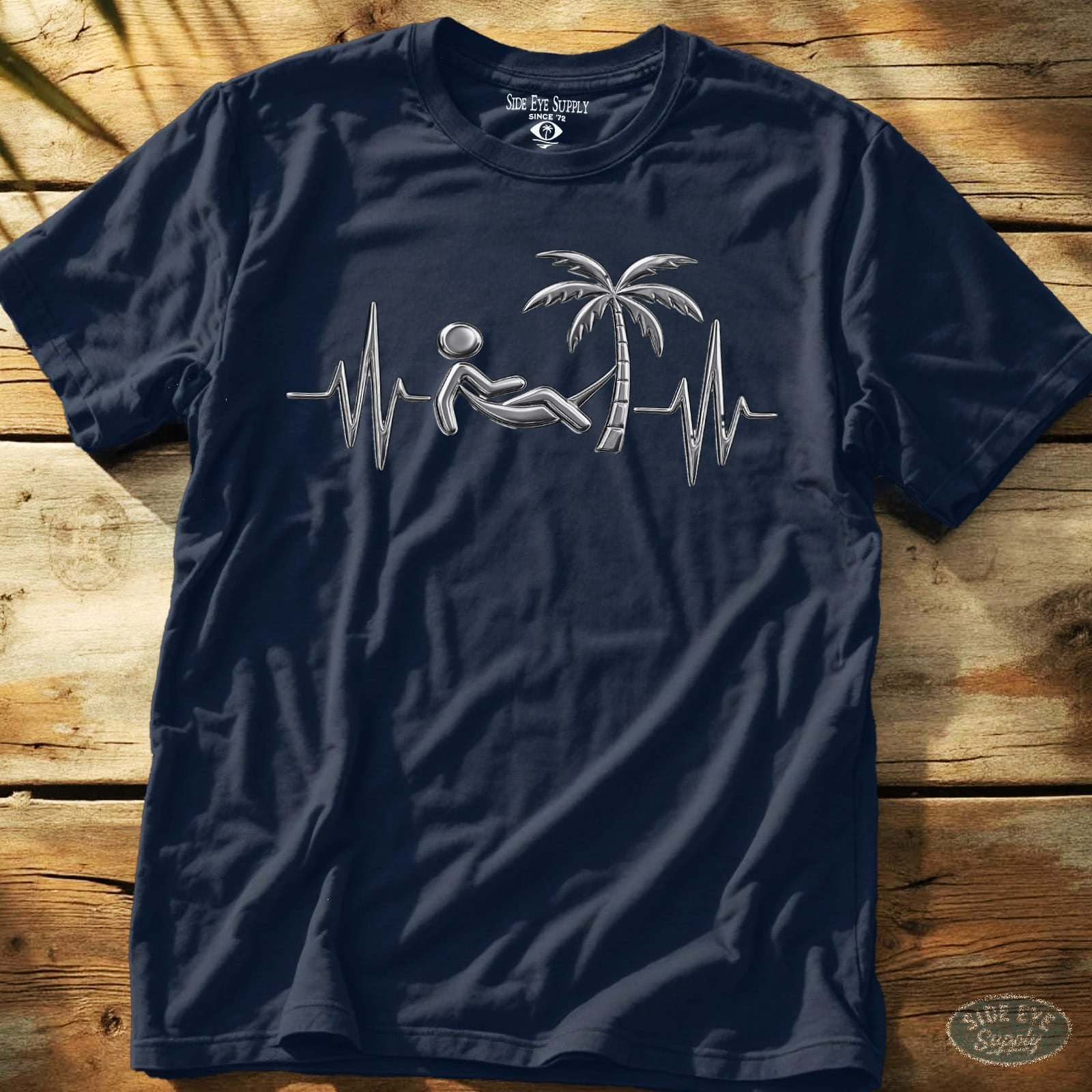 Relaxation Rhythm Tee Navy / S - by Side Eye Supply - Surf Beach Life Apparel