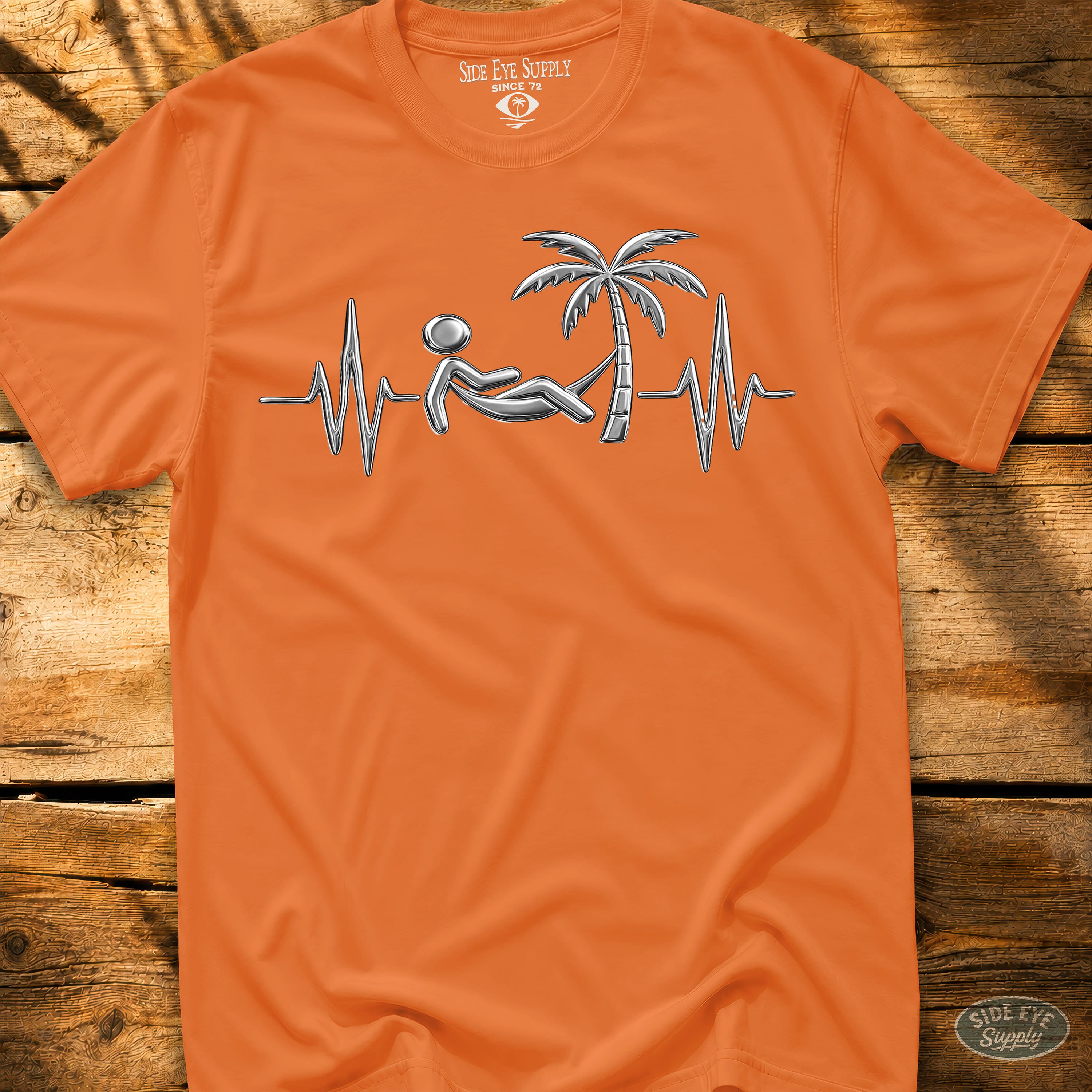 Relaxation Rhythm Tee Orange / S - by Side Eye Supply - Surf Beach Life Apparel