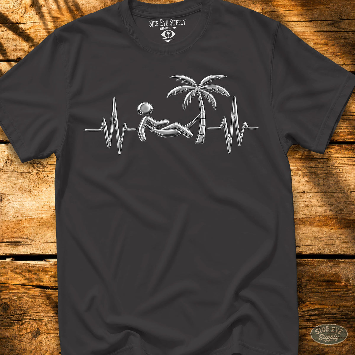 Relaxation Rhythm Tee Black / S - by Side Eye Supply - Surf Beach Life Apparel