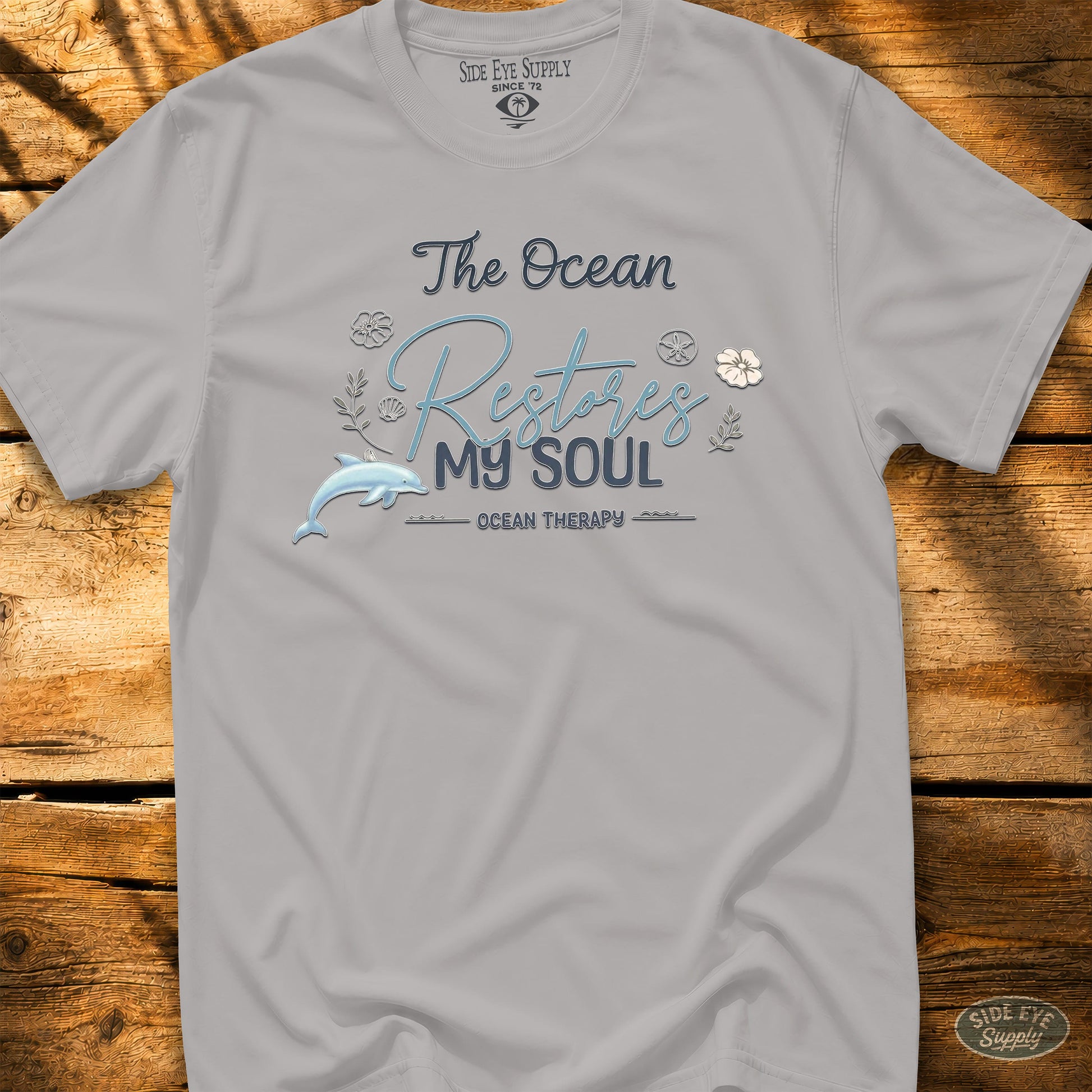 Restore My Soul Tee Ice Grey / S - by Side Eye Supply - Surf Beach Life Apparel