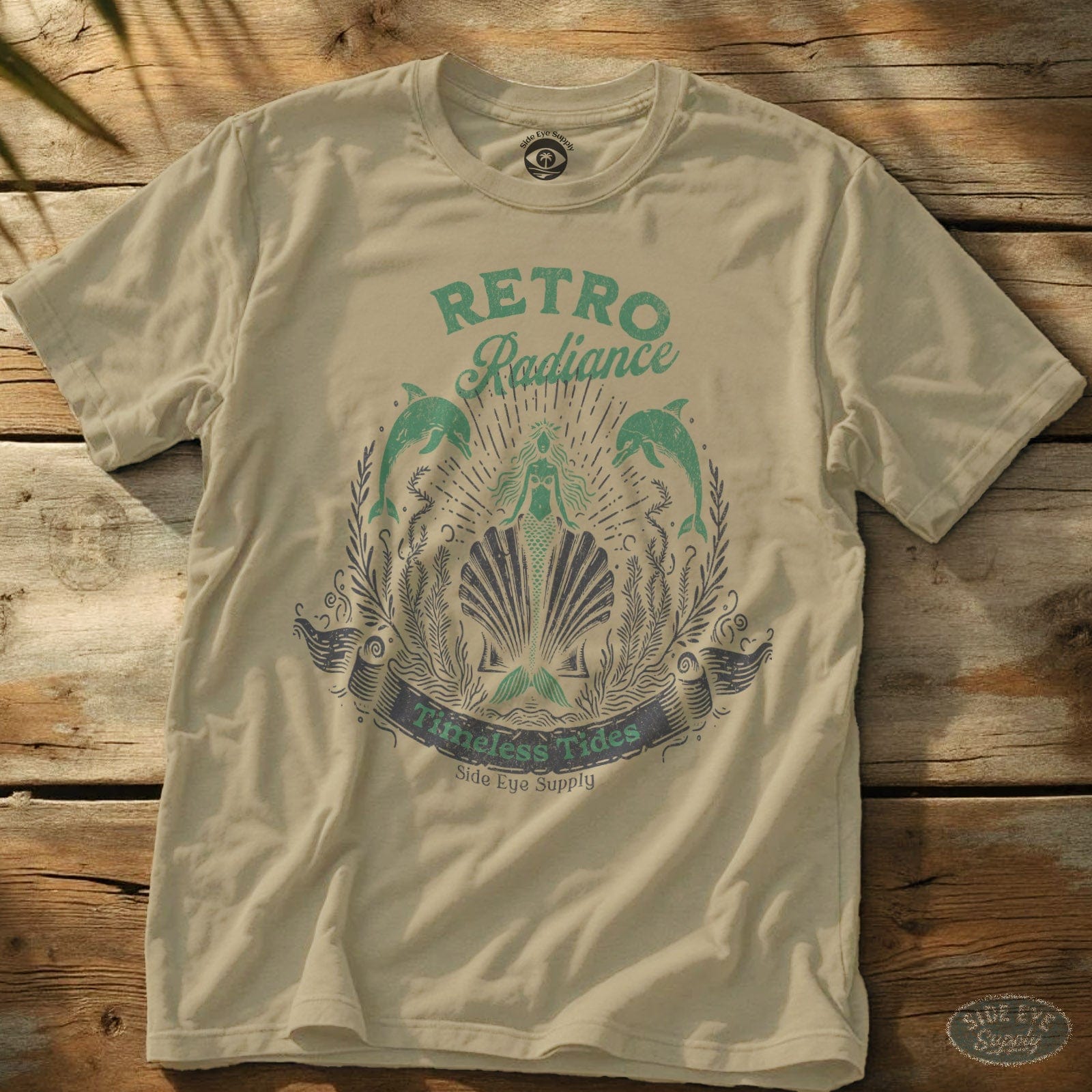 Retro Radiance T-Shirt Sand / S - by Side Eye Supply - Surf Beach Life Apparel