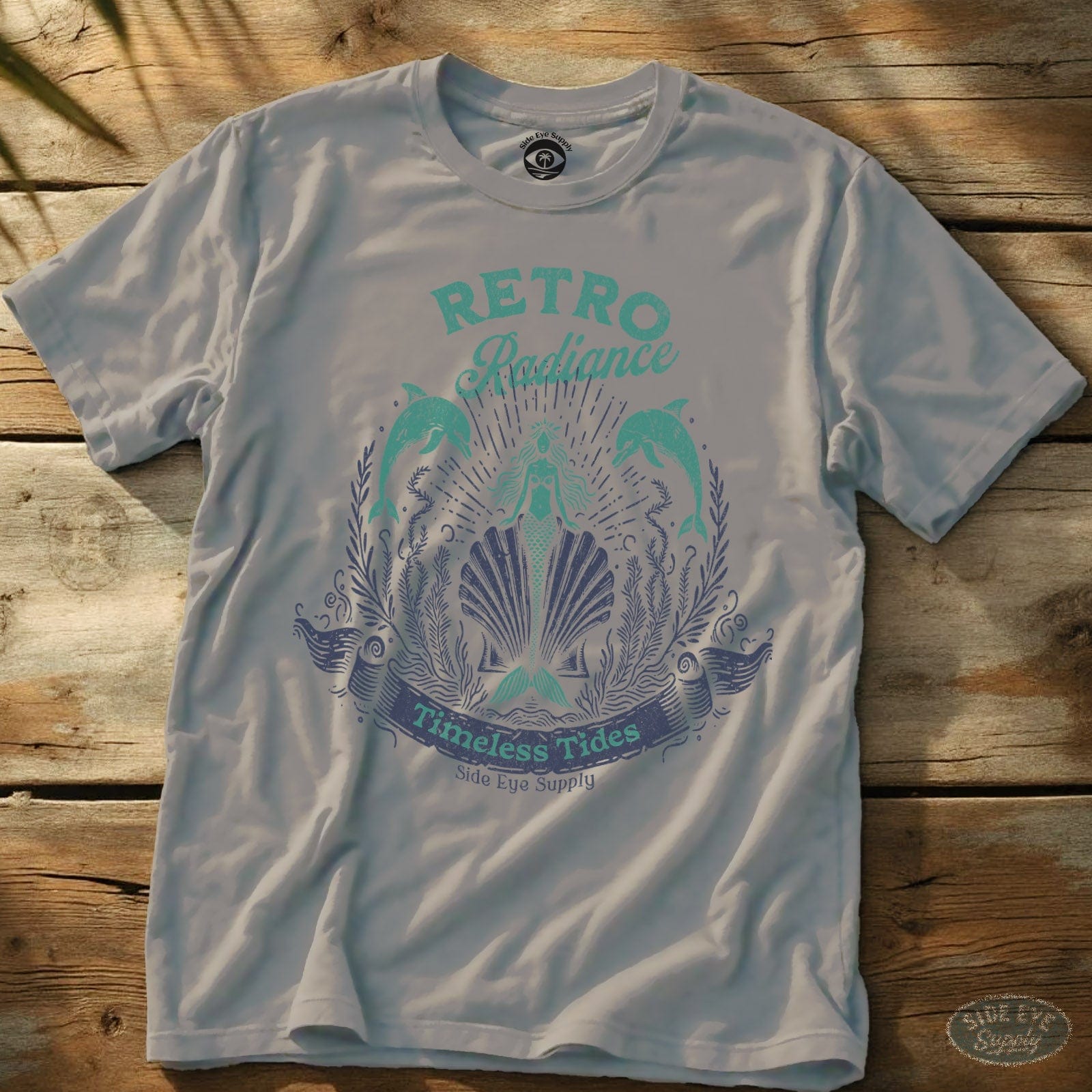 Retro Radiance T-Shirt Ice Grey / S - by Side Eye Supply - Surf Beach Life Apparel