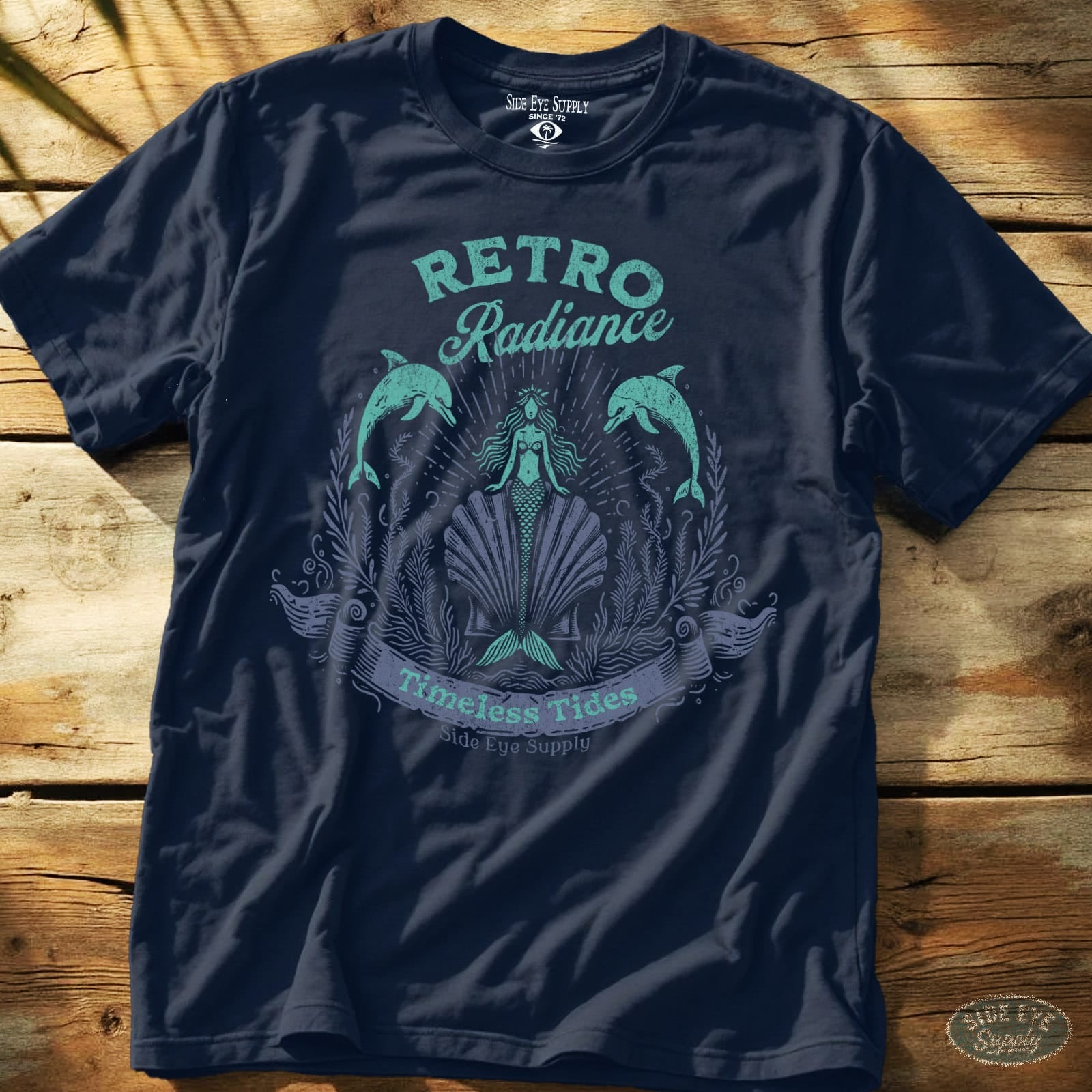 Retro Radiance Tee Navy / S - by Side Eye Supply - Surf Beach Life Apparel