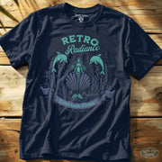 Retro Radiance Tee Navy / S - by Side Eye Supply - Surf Beach Life Apparel